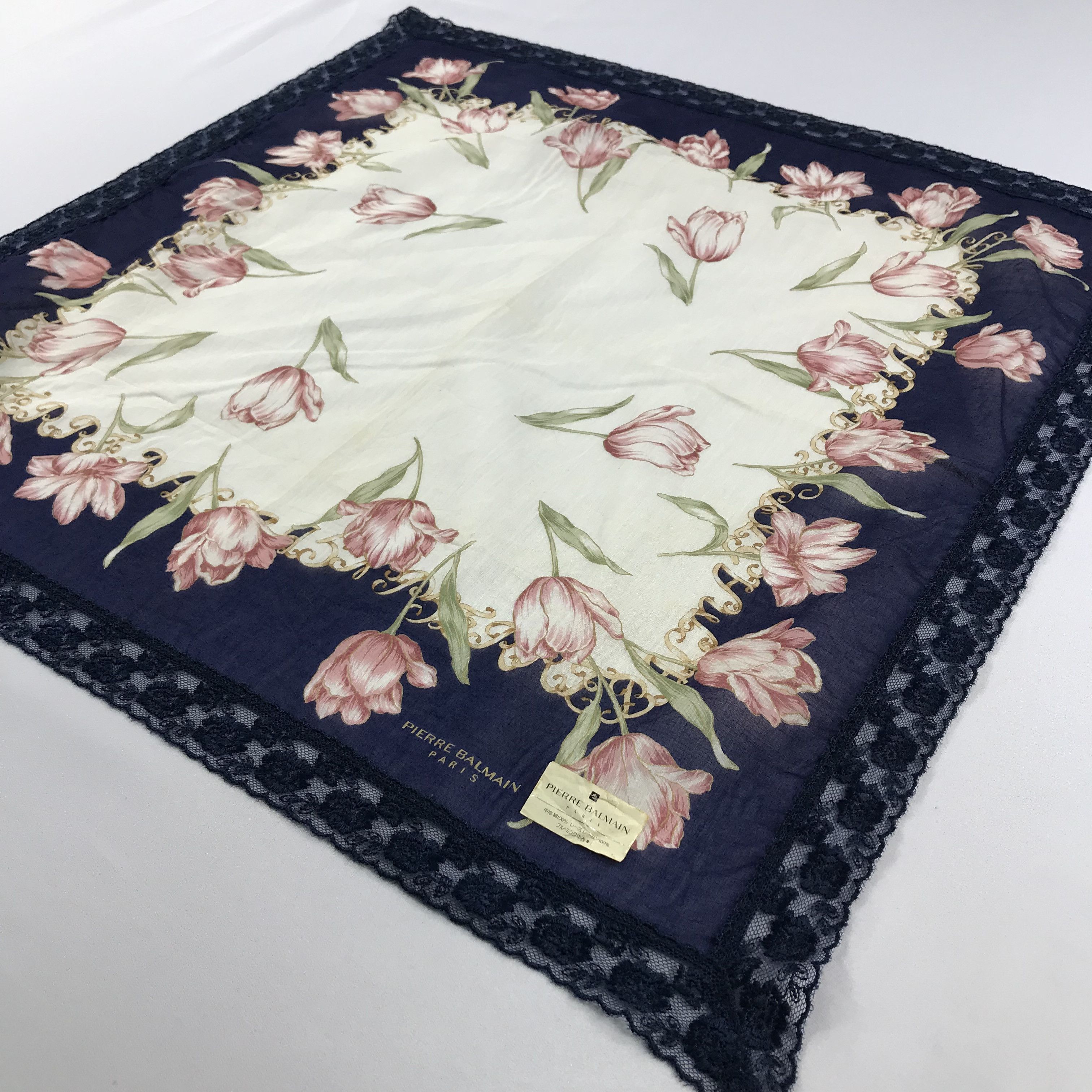Pierre Balmain × Vintage Pierre Balmain Bandana / Handkerchief / Neckerchief - S2317 Size ONE SIZE - 2 Thumbnail