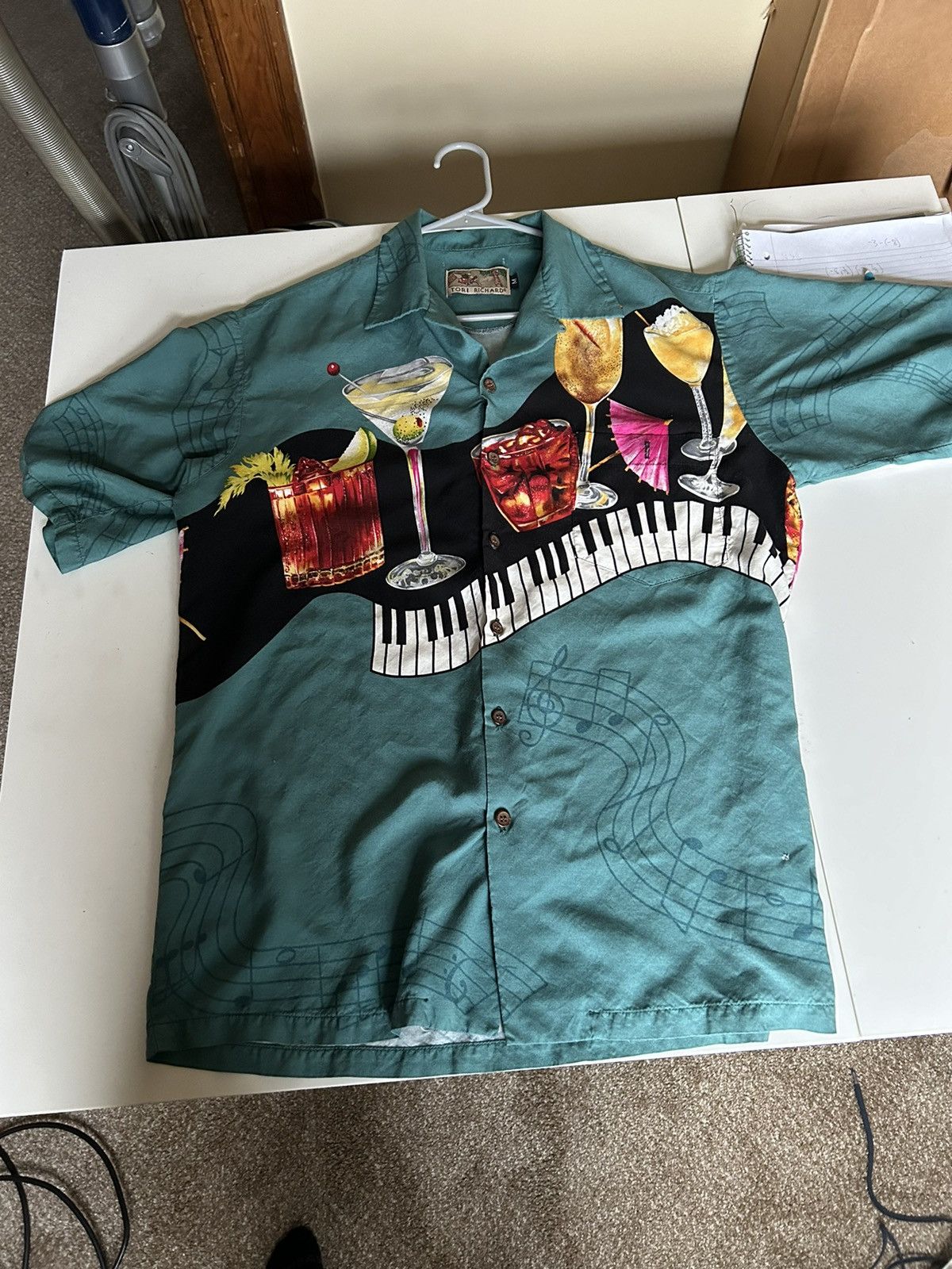 Tori Richard × Vintage Tori Richard Piano Pattern Rayon Shirt Size US M / EU 48-50 / 2 - 1 Thumbnail