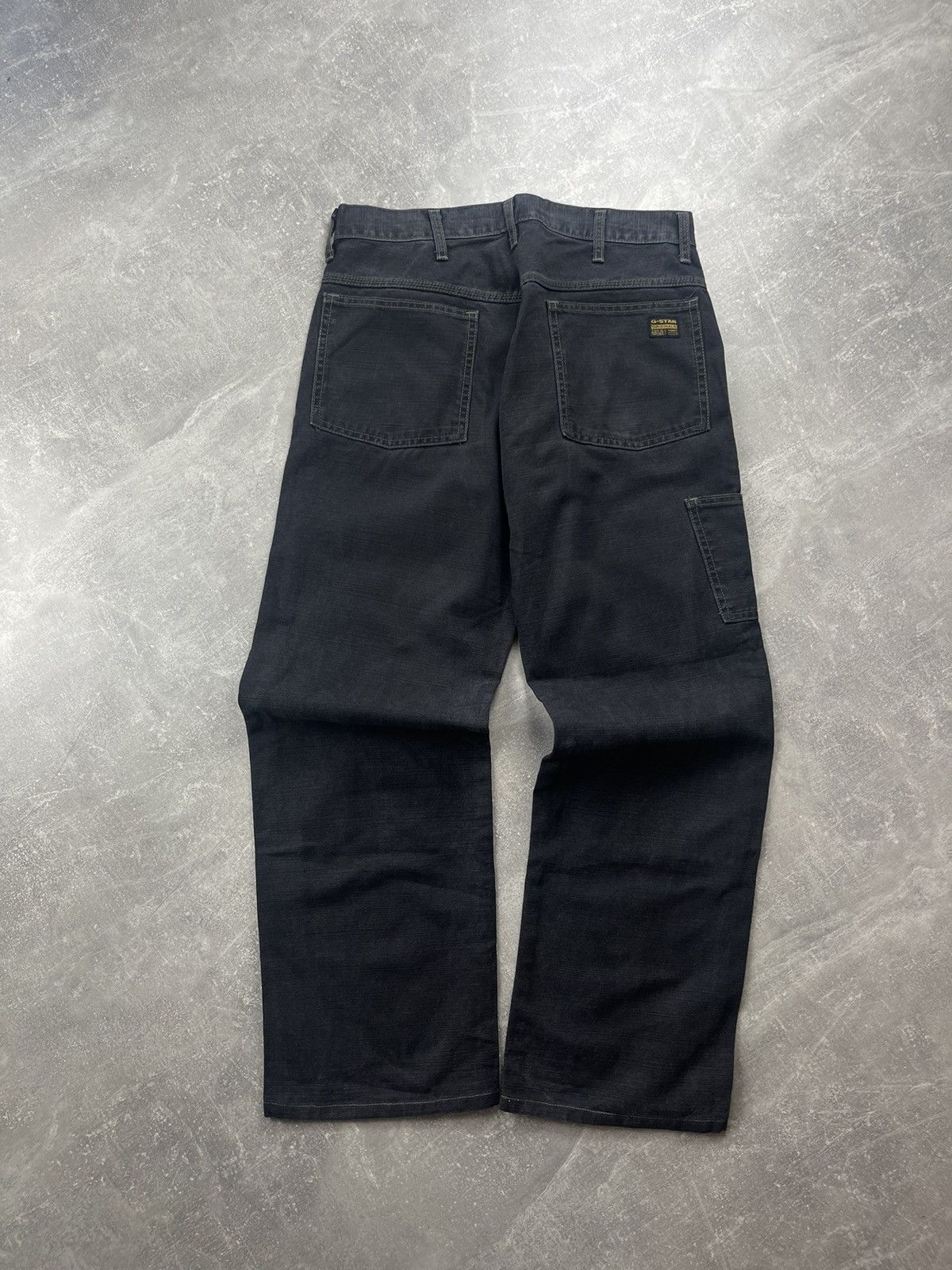 G-Star G-Star RAW Vintage Worker Jeans Black Denim Carpenter Pants Size US 32 / EU 48 - 2 Thumbnail
