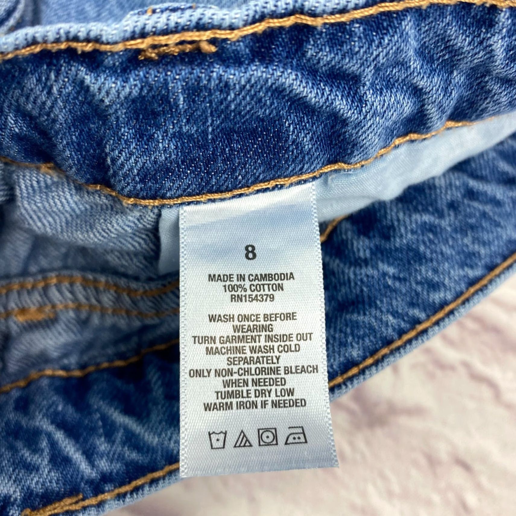 Vintage Aéropostale 90s Baggy Jeans Womens Size 8 High Rise Straight Distressed Button Fly Denim Blue 5-Pocket Design Jeans Womens Size 30" / US 8 / IT 44 - 7 Thumbnail
