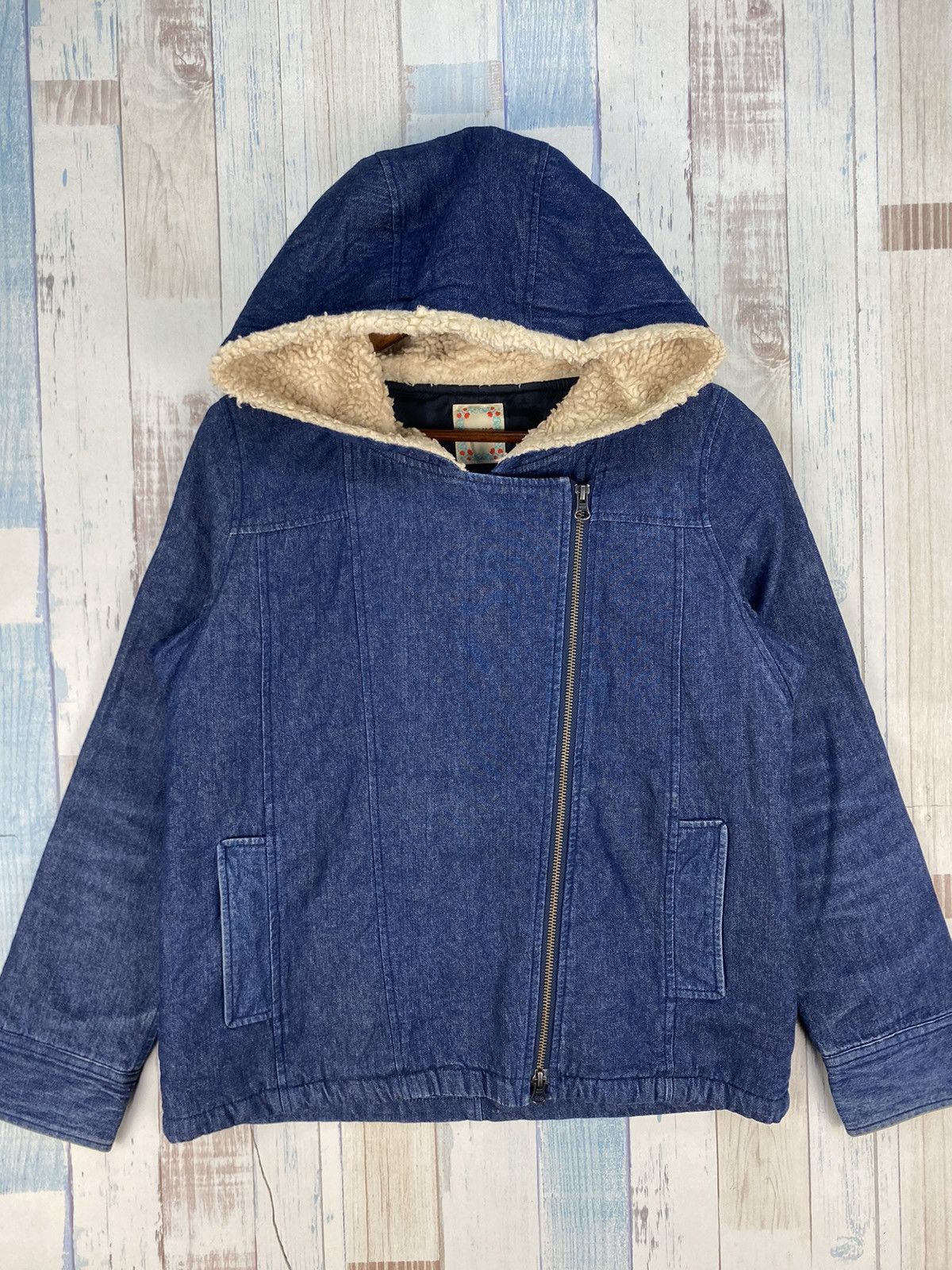 Beams Plus Beams Heart Double Collar Denim Hoodie Size M / US 6-8 / IT 42-44 - 6 Thumbnail