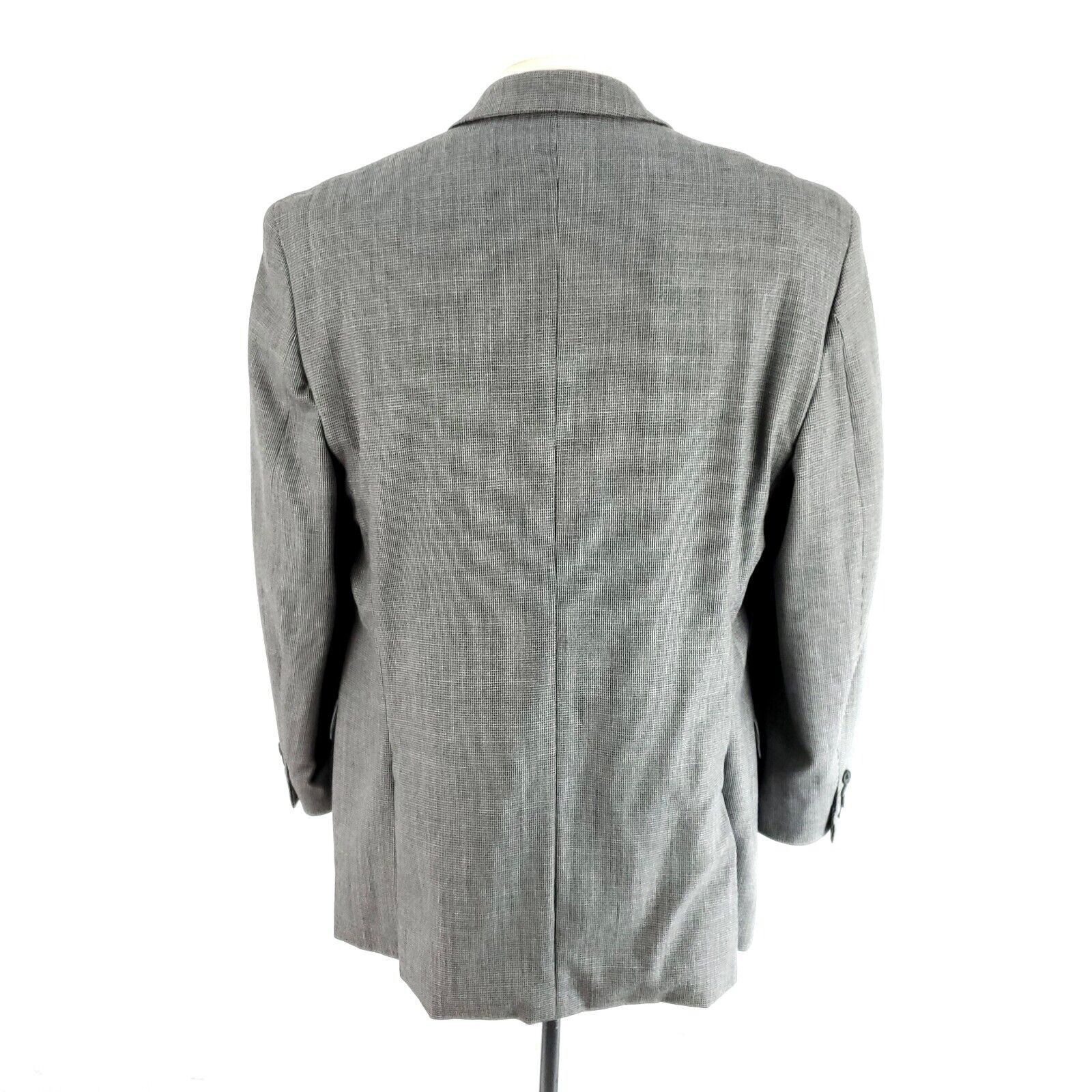Calvin Klein Calvin Klein Heavy Wool 3 Button Sport Coat 40R Gray Check B Size 40R - 5 Thumbnail