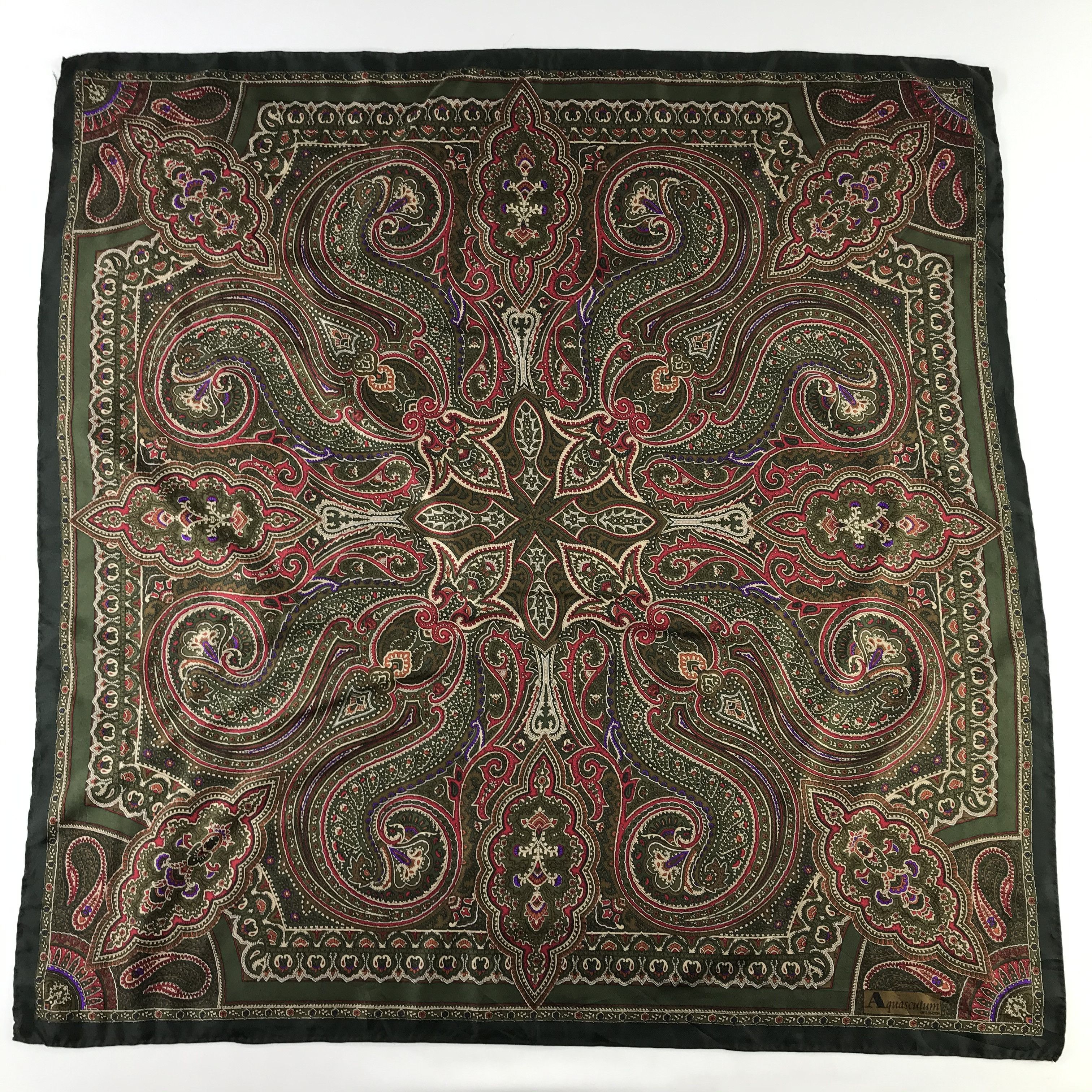 Aquascutum Vintage Aquascutum Silk Scarf Size ONE SIZE - 2 Thumbnail