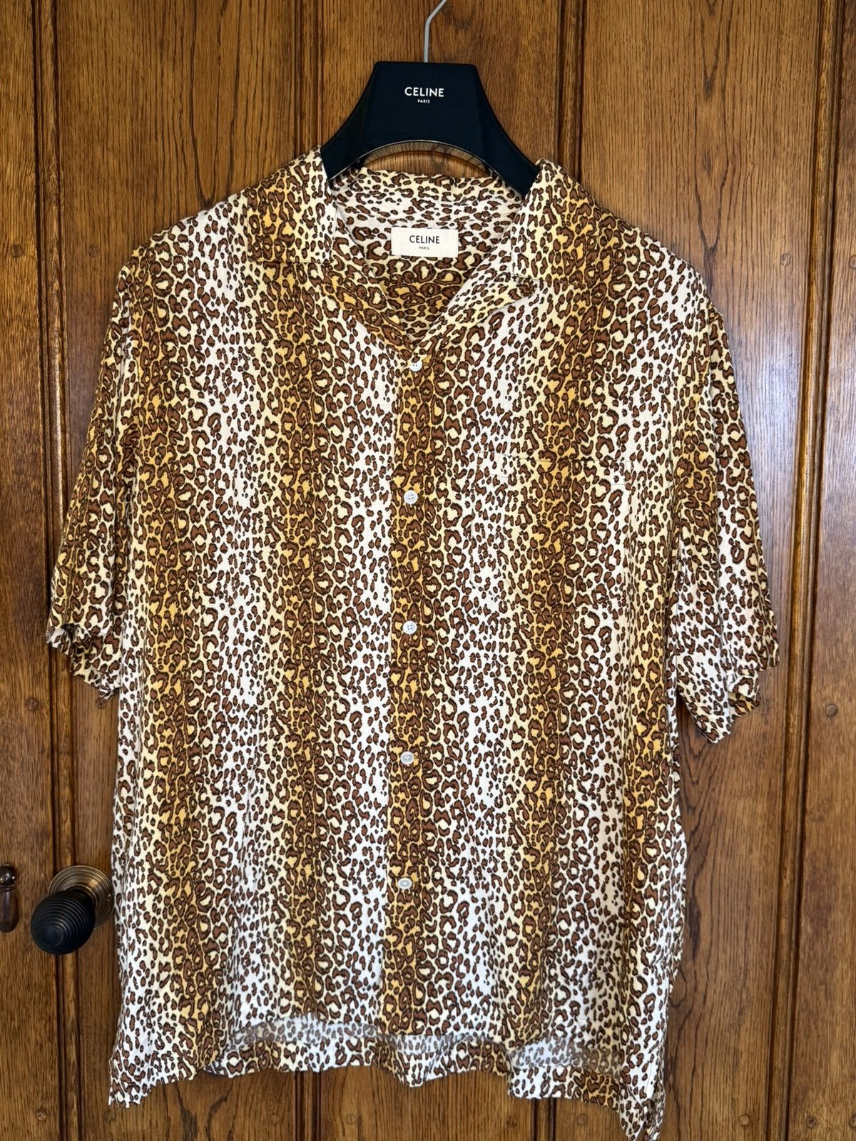 $1.2k 🤑 SS23 Celine leopard Hawaiian shirt Hedi 40 38 ss