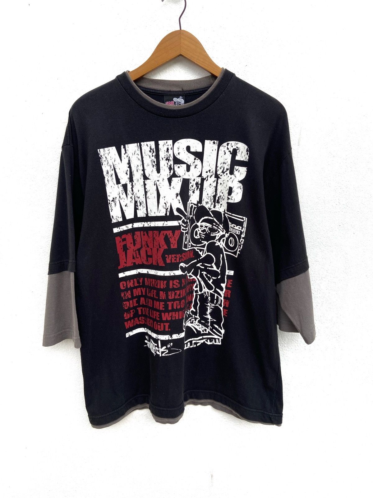Vintage Vtg y2k Vintage Grass Hitter tee double sleeve hype beast Size US L / EU 52-54 / 3 - 1 Thumbnail