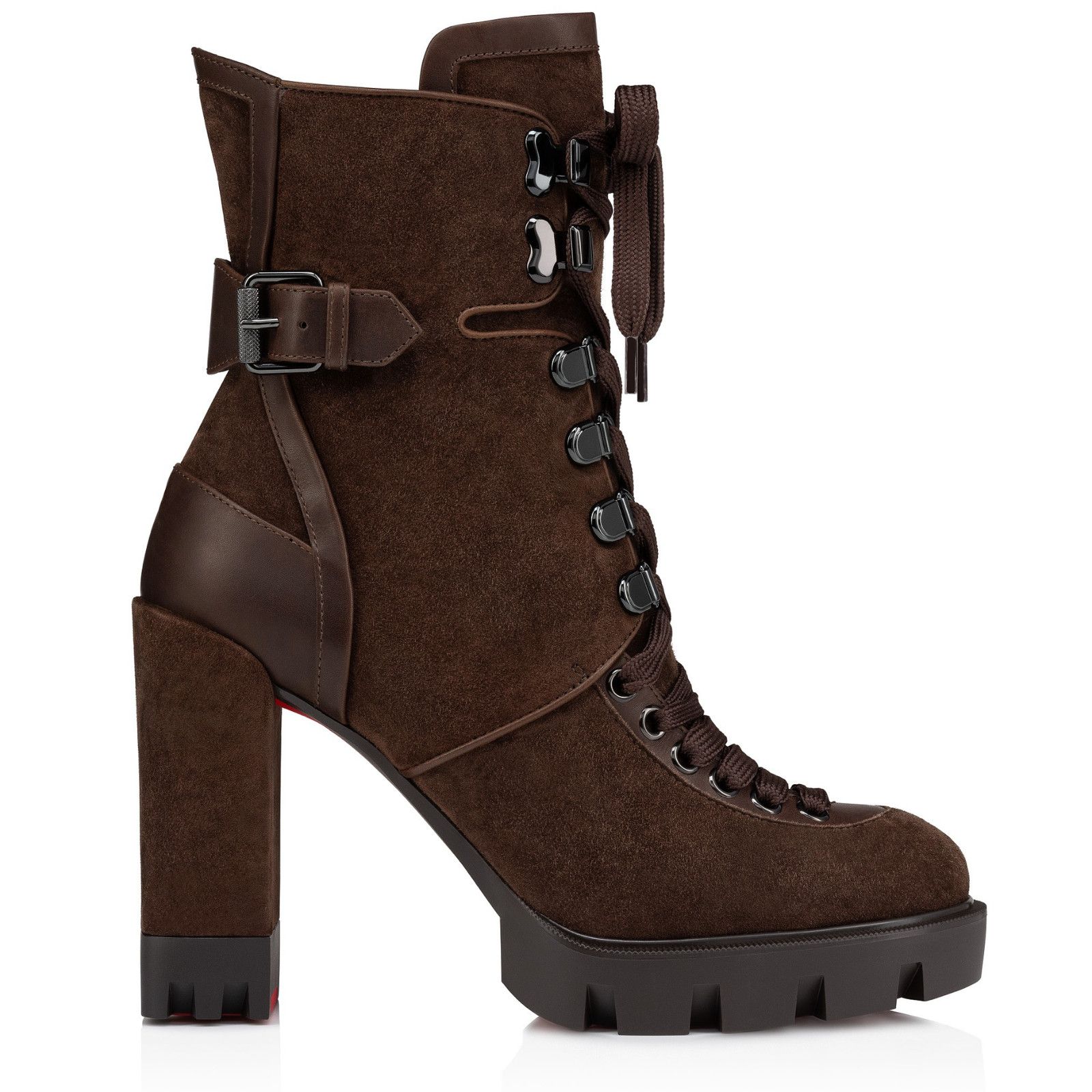 Christian Louboutin Christian Louboutin Macademia 100 Brown Platform Block Size US 7.5 / IT 37.5 - 3 Thumbnail