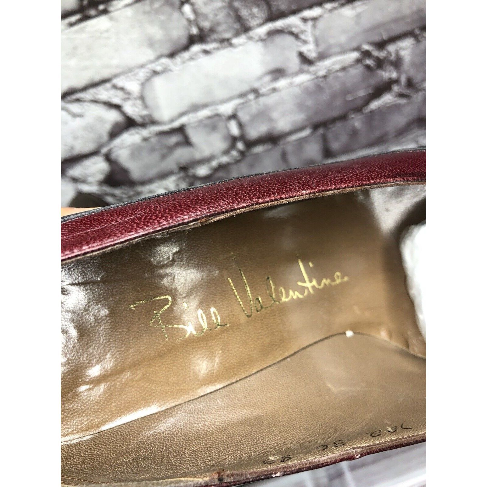 Other Bill Valentine VTG Burgundy Leather Slip On Classic Heels Wo Size US 7 / IT 37 - 13 Thumbnail