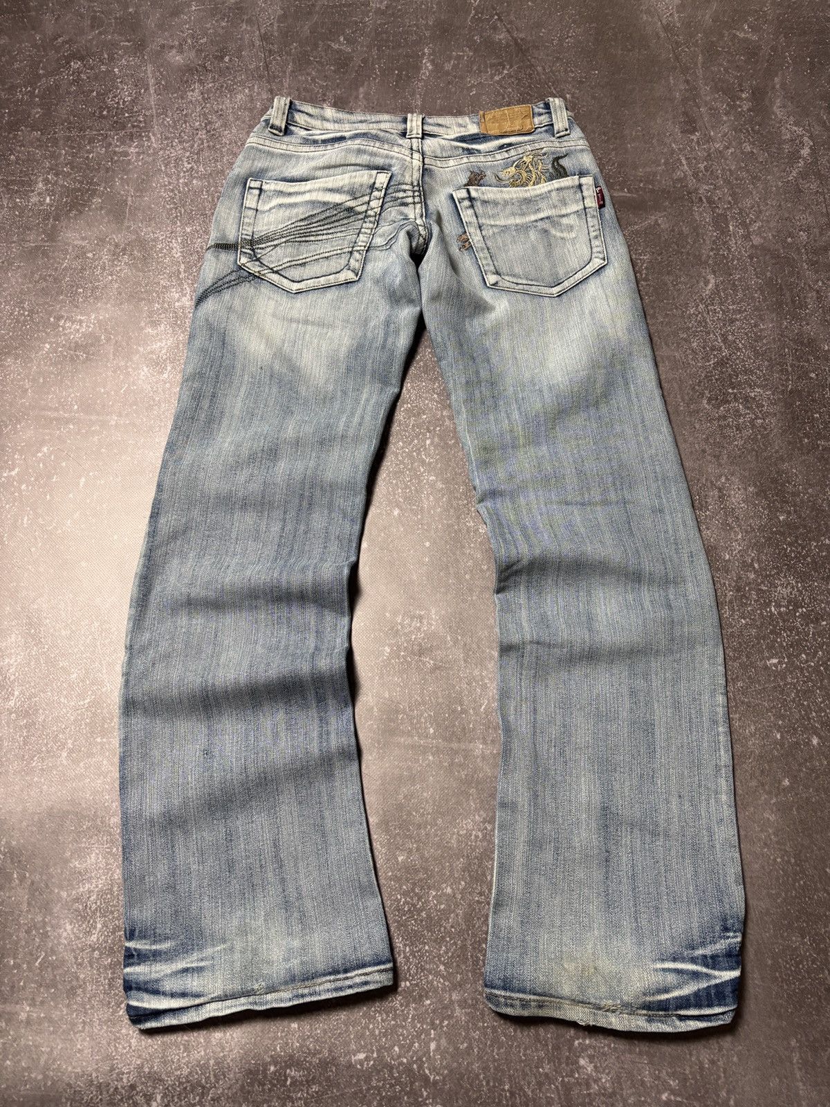 Pre-owned Hysteric Glamour X If Six Was Nine Fade Vintage Dragon Jeans If Six Was Nine Hysteric Style In Light Blue
