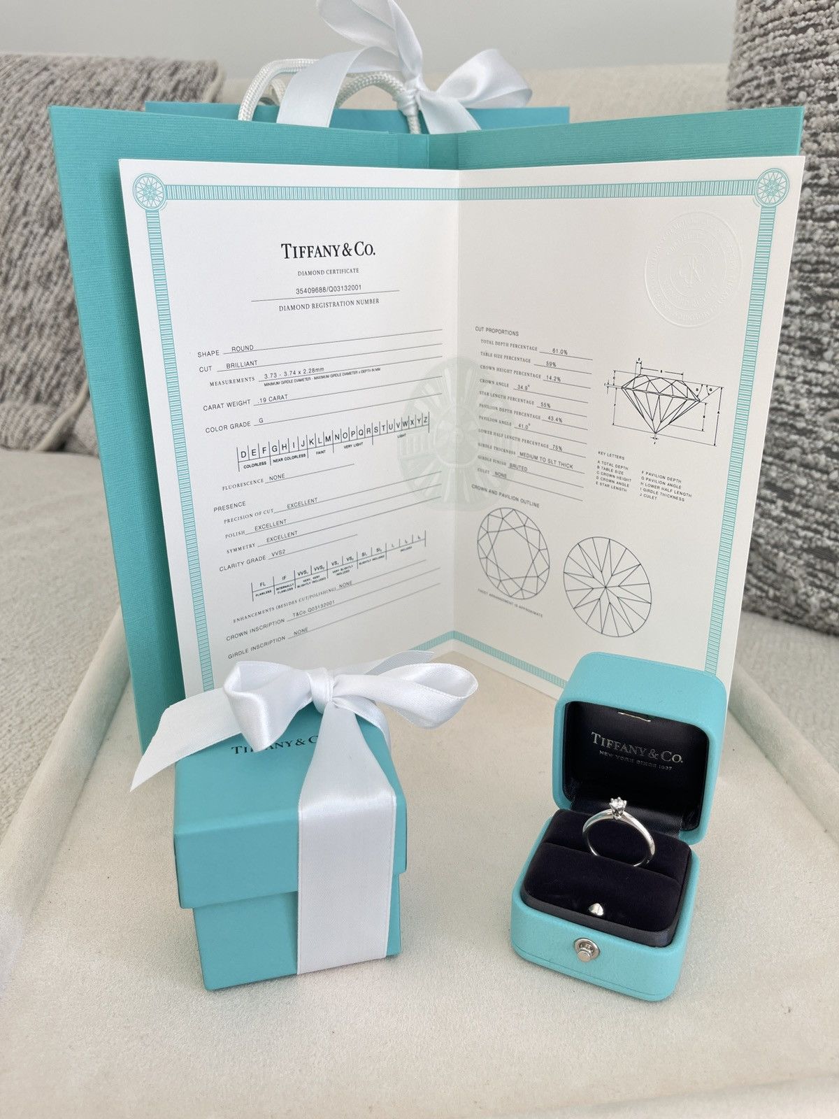 Tiffany & Co. Tiffany & Co. Solitaire Engagement Ring .19 ct sz 6 Size ONE SIZE - 15 Thumbnail