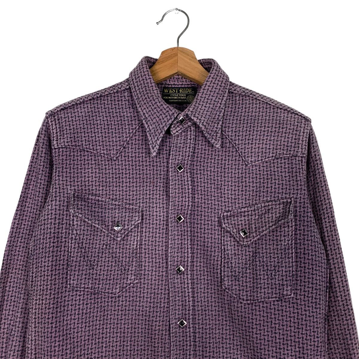 Flannel WEST RIDE Cycle Togs For Motorcyclist Button Shirt #0139-C7 Size US S / EU 44-46 / 1 - 3 Thumbnail