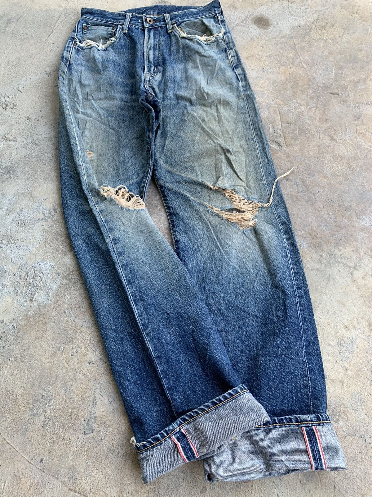 Edwin × If Six Was Nine Vintage Distressed Edwin 505 Redline Selvedge Denim Size US 27 - 7 Thumbnail
