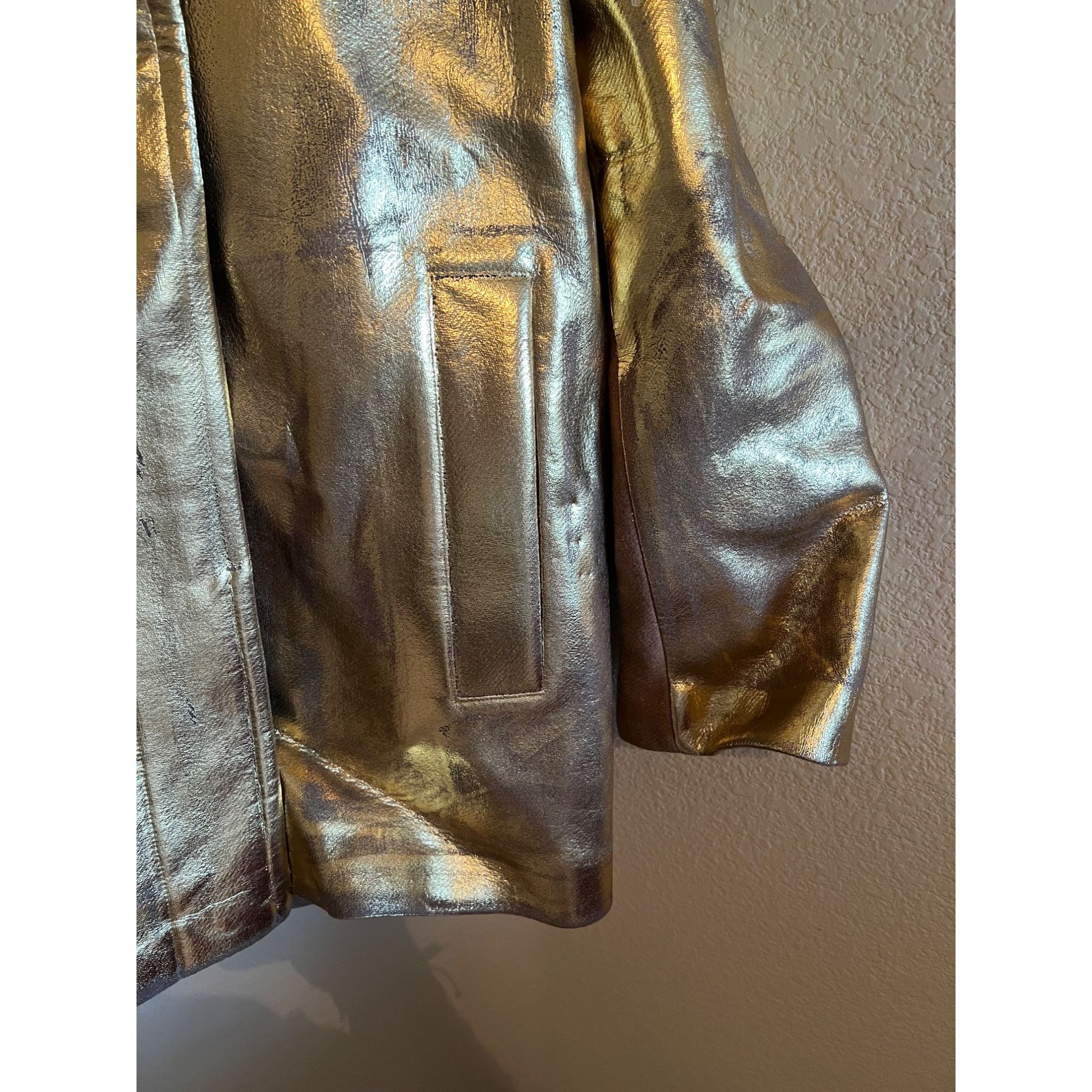 Dries Van Noten Dries Van Noten Belted Metalic Coated Wool Womens Jacket - S Size L / US 10 / IT 46 - 10 Thumbnail