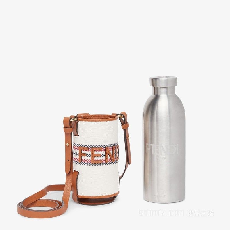 Fendi o1loc1c0824 Size: OS / Flask Holder in Beige Size ONE SIZE - 2 Thumbnail