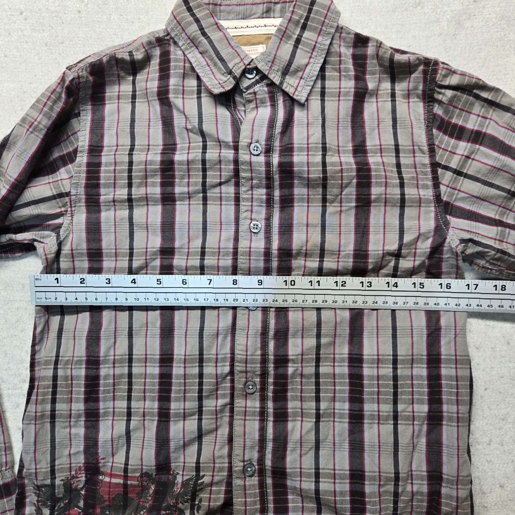 Camel Red Camel Shirt Mens M Medium Button-Up Plaid Long Sleeve Cotton Red Camel Regular Fit Casual, Workwear, Business, Travel - Mens Size US M / EU 48-50 / 2 - 4 Thumbnail