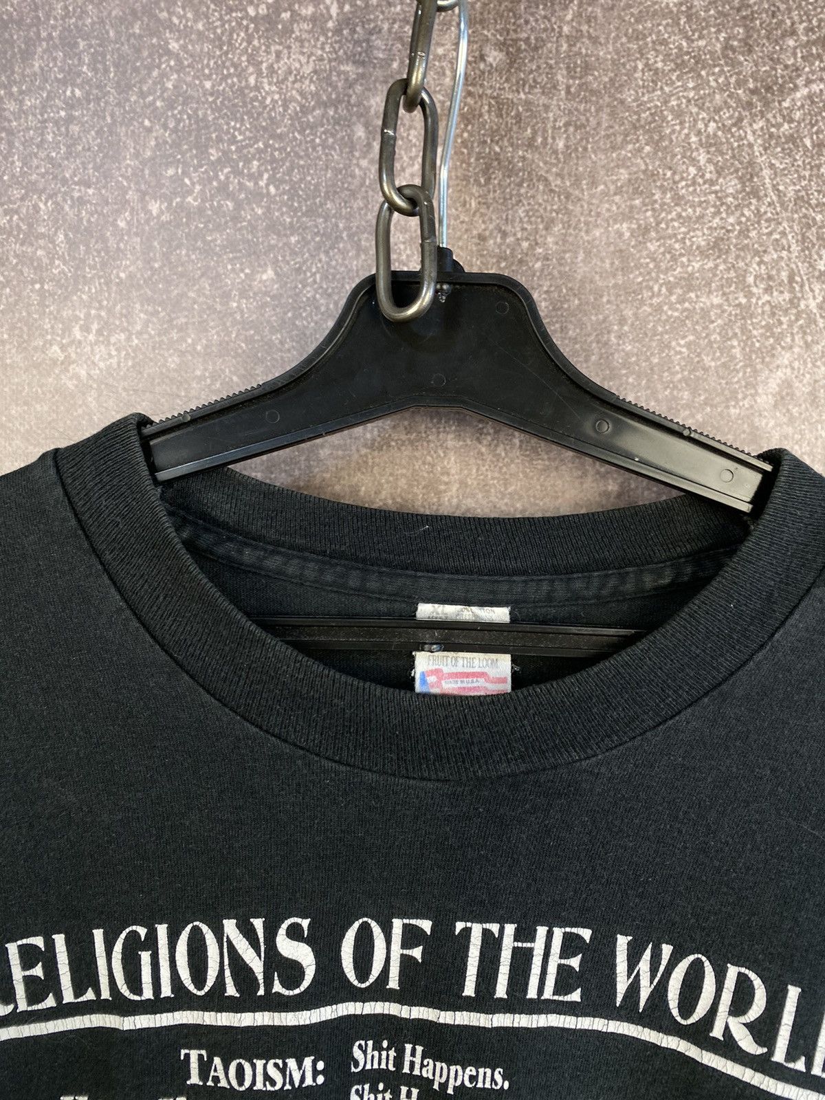 Vintage Vintage Religions of the World Humor tee black Size US XL / EU 56 / 4 - 5 Thumbnail