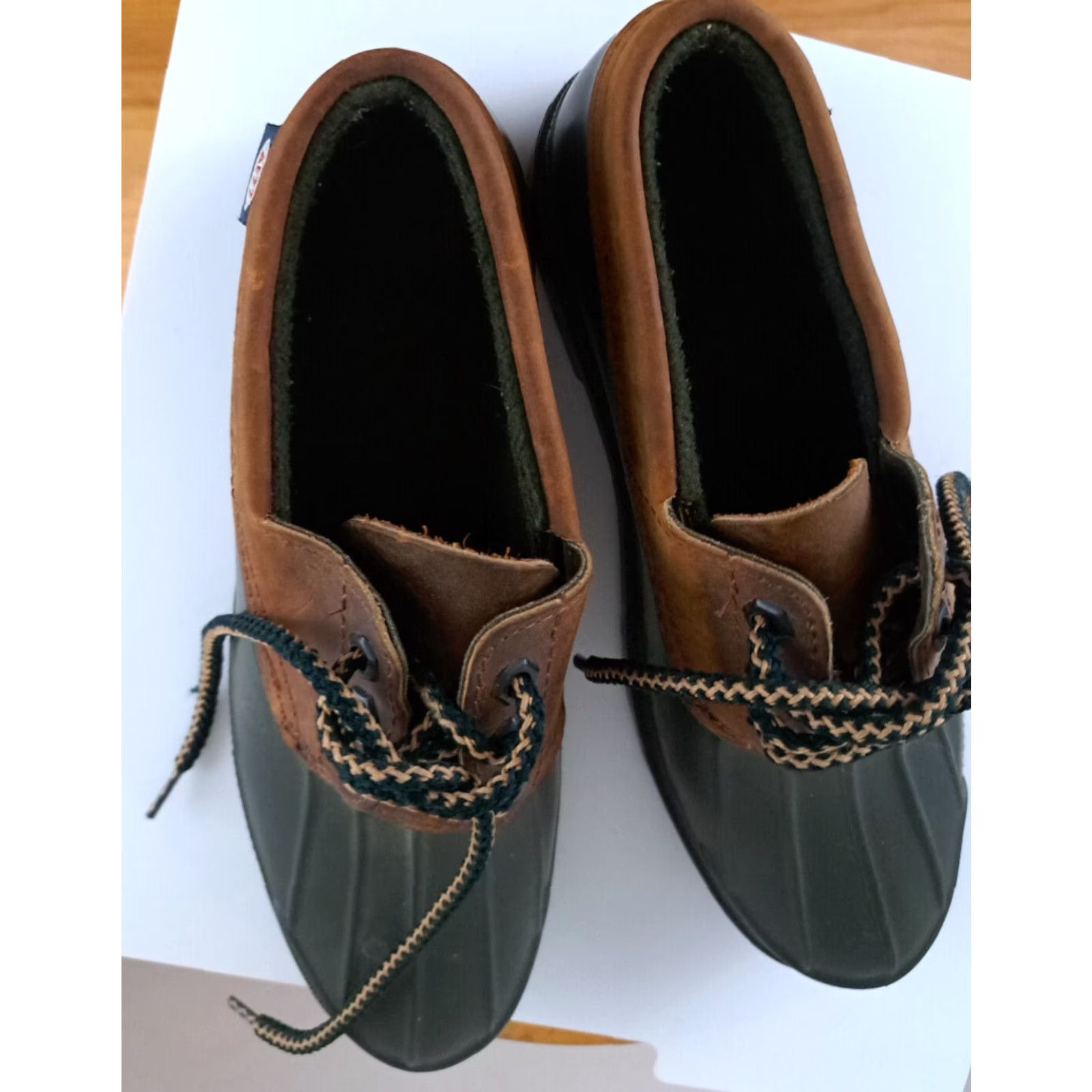 Vintage Kamik Woman Boot Ankle Duck Green 8 M Canada Weather Rain UK 6 US 8 Leather Size US 6 / IT 36 - 2 Thumbnail