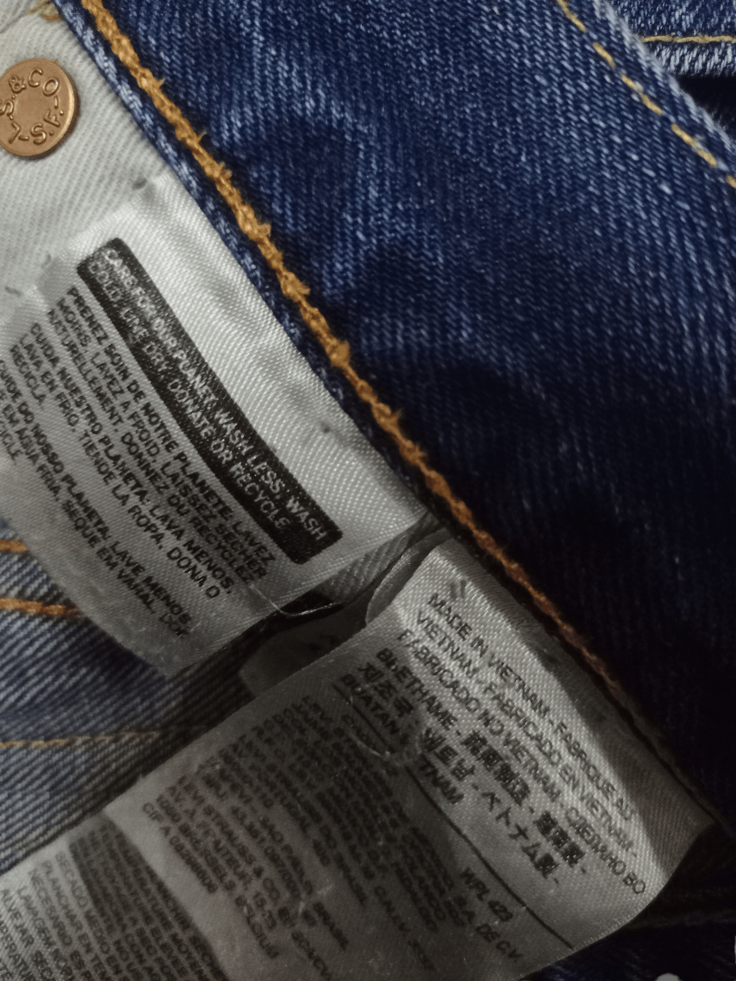 Levi's × Levi's Vintage Clothing Vintage Levis 502 Painted Mud Wash Baggy Jeans Size US 35 - 13 Thumbnail