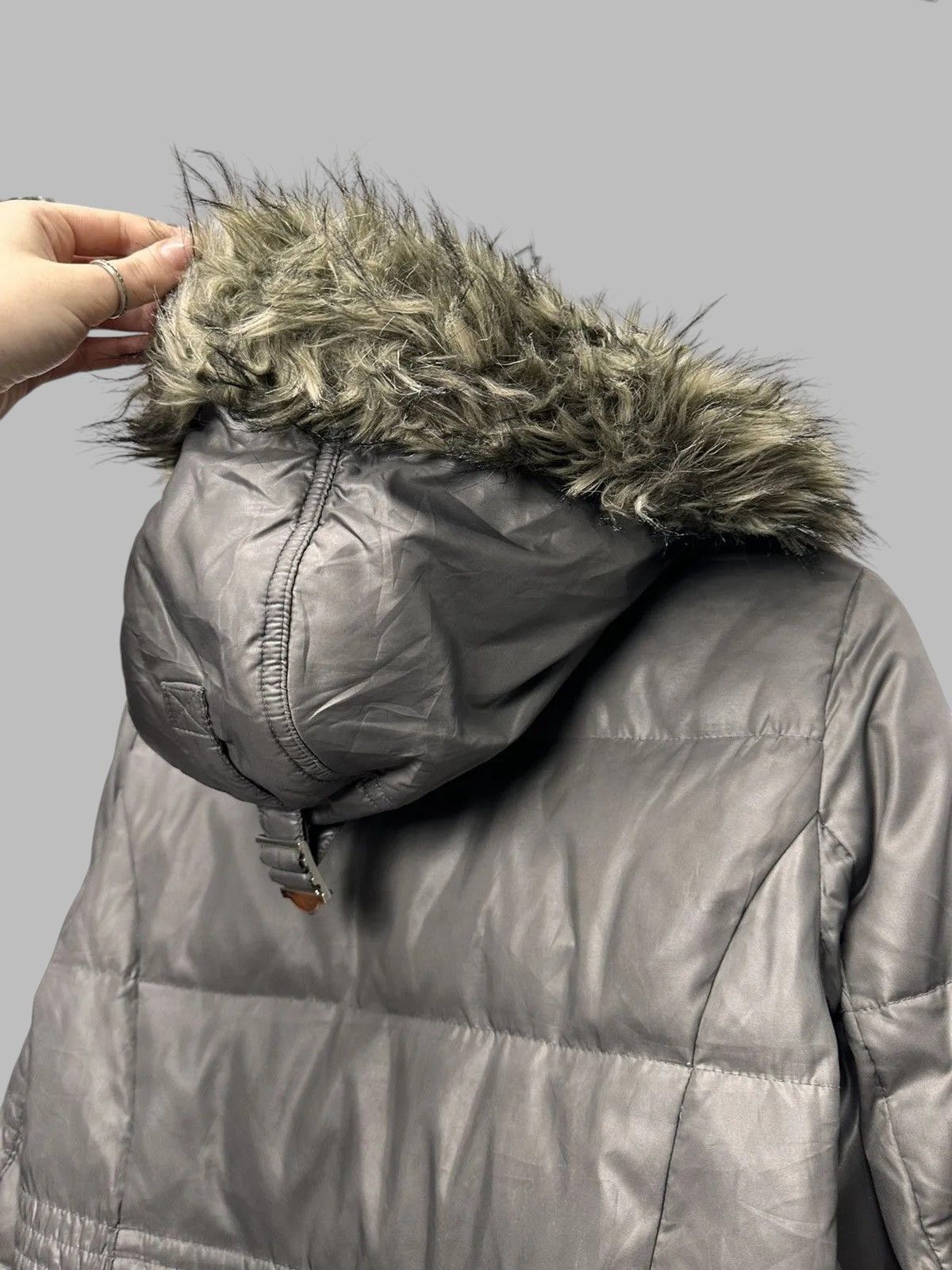 Hysteric Glamour Jacket Grey Vintage Miss Sixty Militare Fur Hood Y2K Style Size S / US 4 / IT 40 - 12 Thumbnail