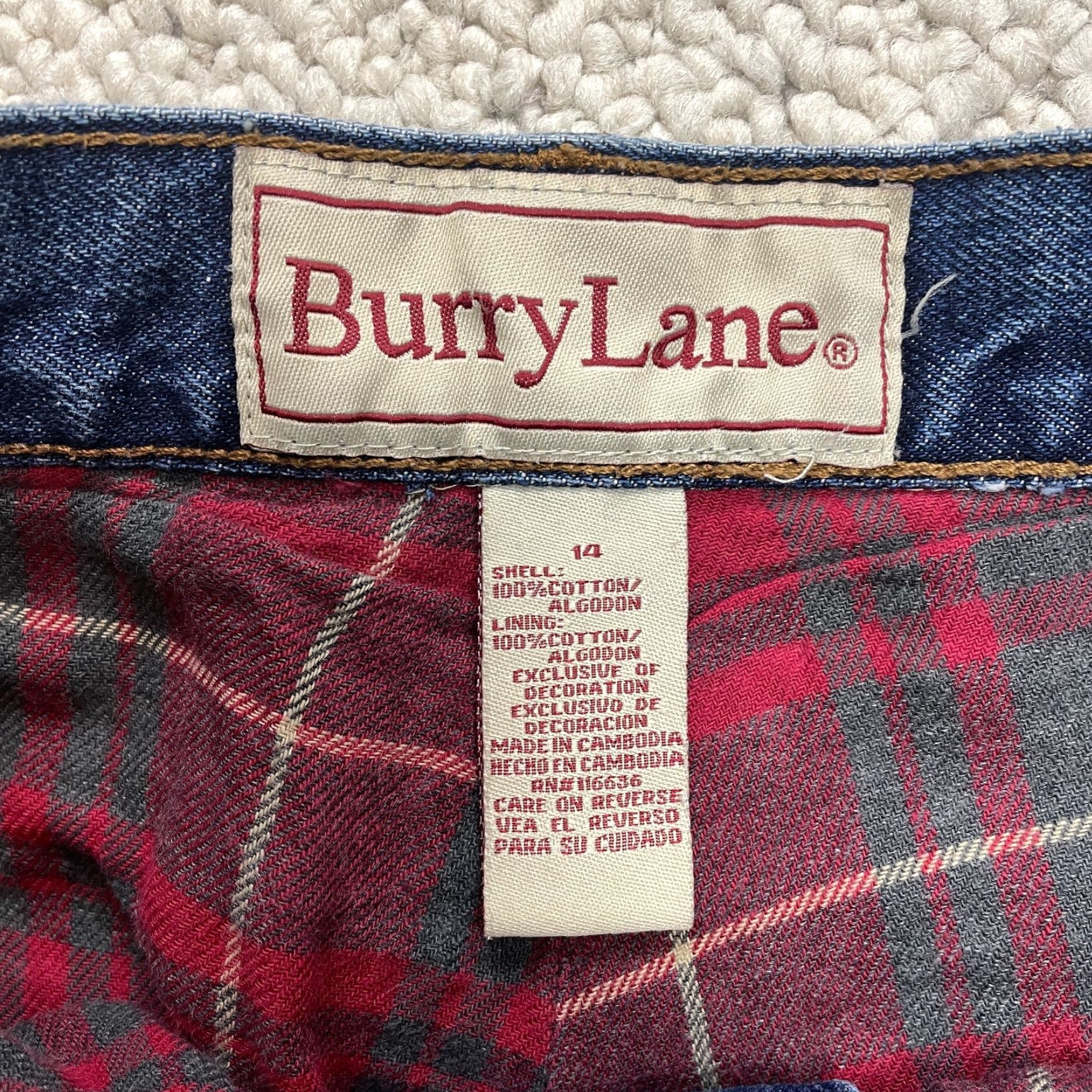 Vintage Burry Lane Jeans Womens 14 Blue Denim Dark Wash Straight Mom High Rise 33x30 Size 36" / US 14 / IT 50 - 7 Thumbnail