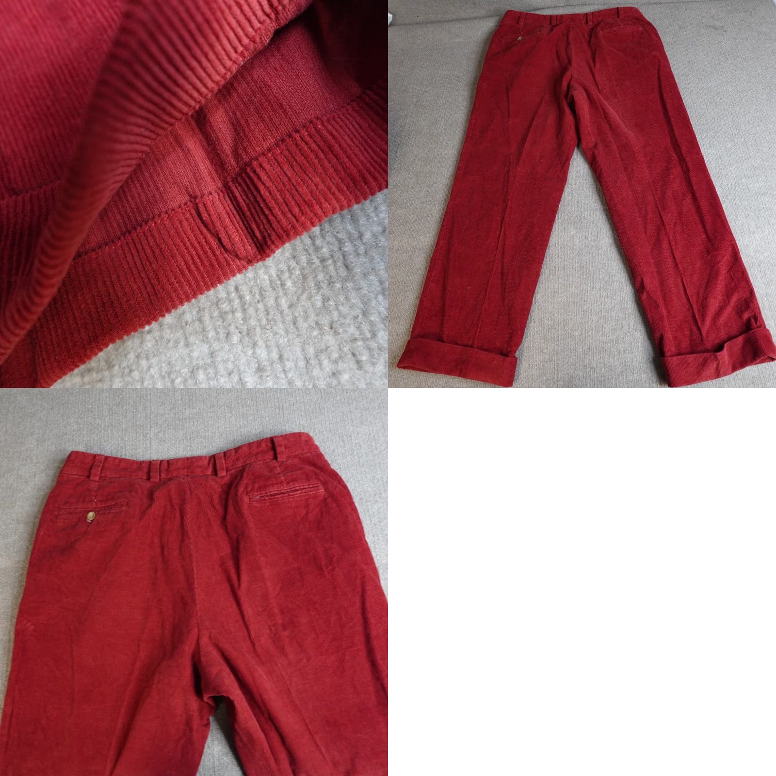 Bills Khakis Bills Khakis Pants Mens 38 x 30 Khakis Flat Front Corduroy Red Regular 30 Inseam Cuffed Pockets Solid Classic Preppy Mens Size US 38 / EU 54 - 9 Thumbnail
