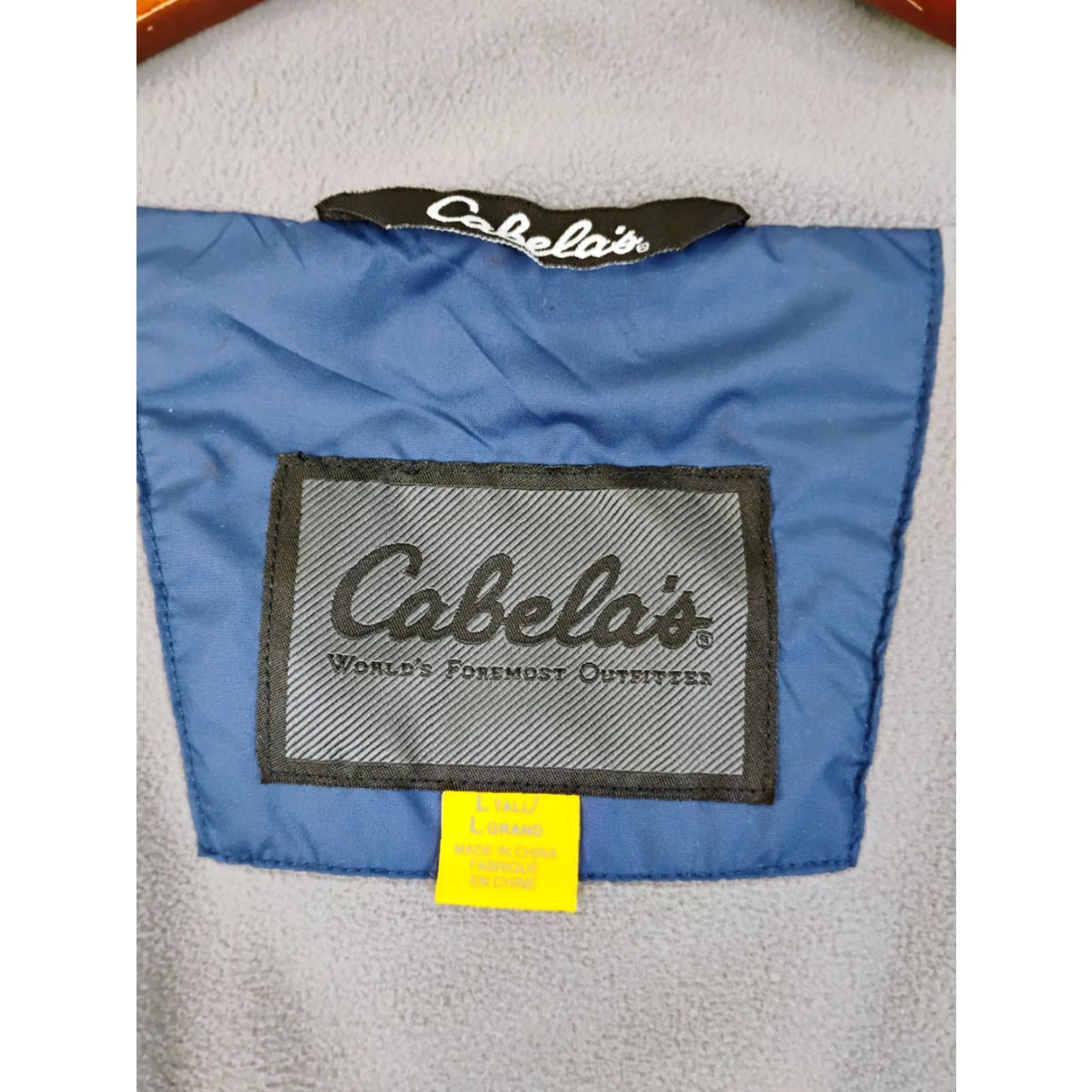 Vintage Cabela's Windbreaker Jacket Lined Windbreaker Jacket Polartec Full Zip Blue Mens Large Tall Size US L / EU 52-54 / 3 - 7 Thumbnail