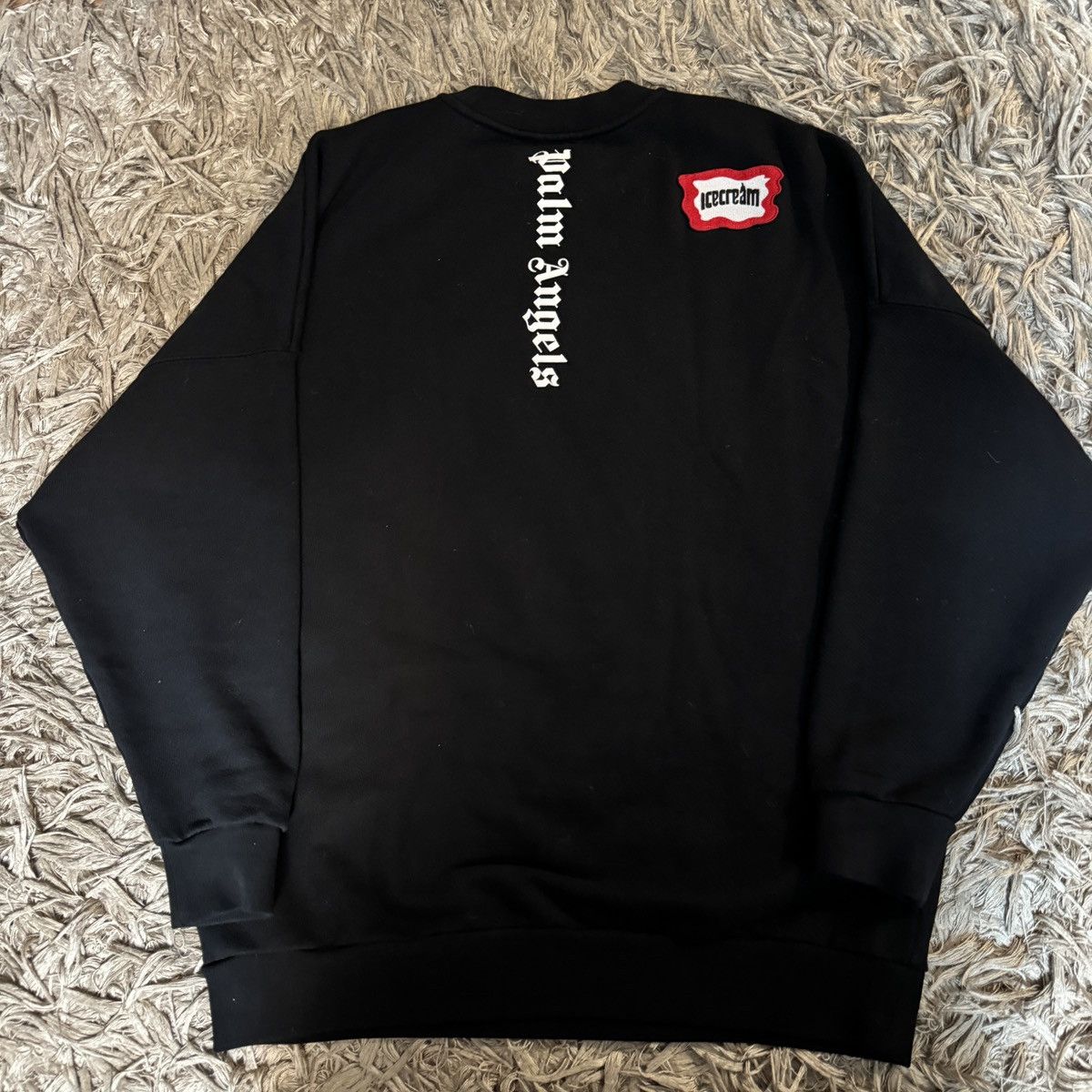 Palm Angels Palm Angels X Icecream Black Skull Crewneck Sweatshirt Black Size US XL / EU 56 / 4 - 3 Thumbnail