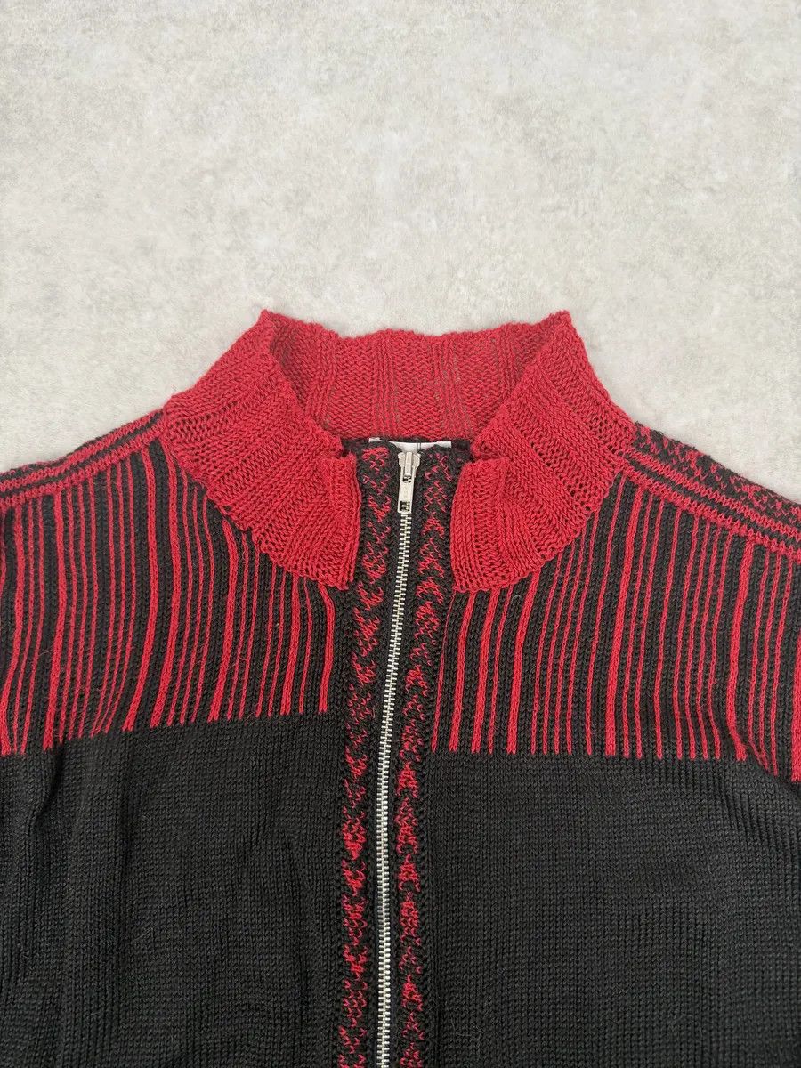 Dries Van Noten Dries Van Noten Black & Red Zip-up Sweater Size US S / EU 44-46 / 1 - 12 Thumbnail