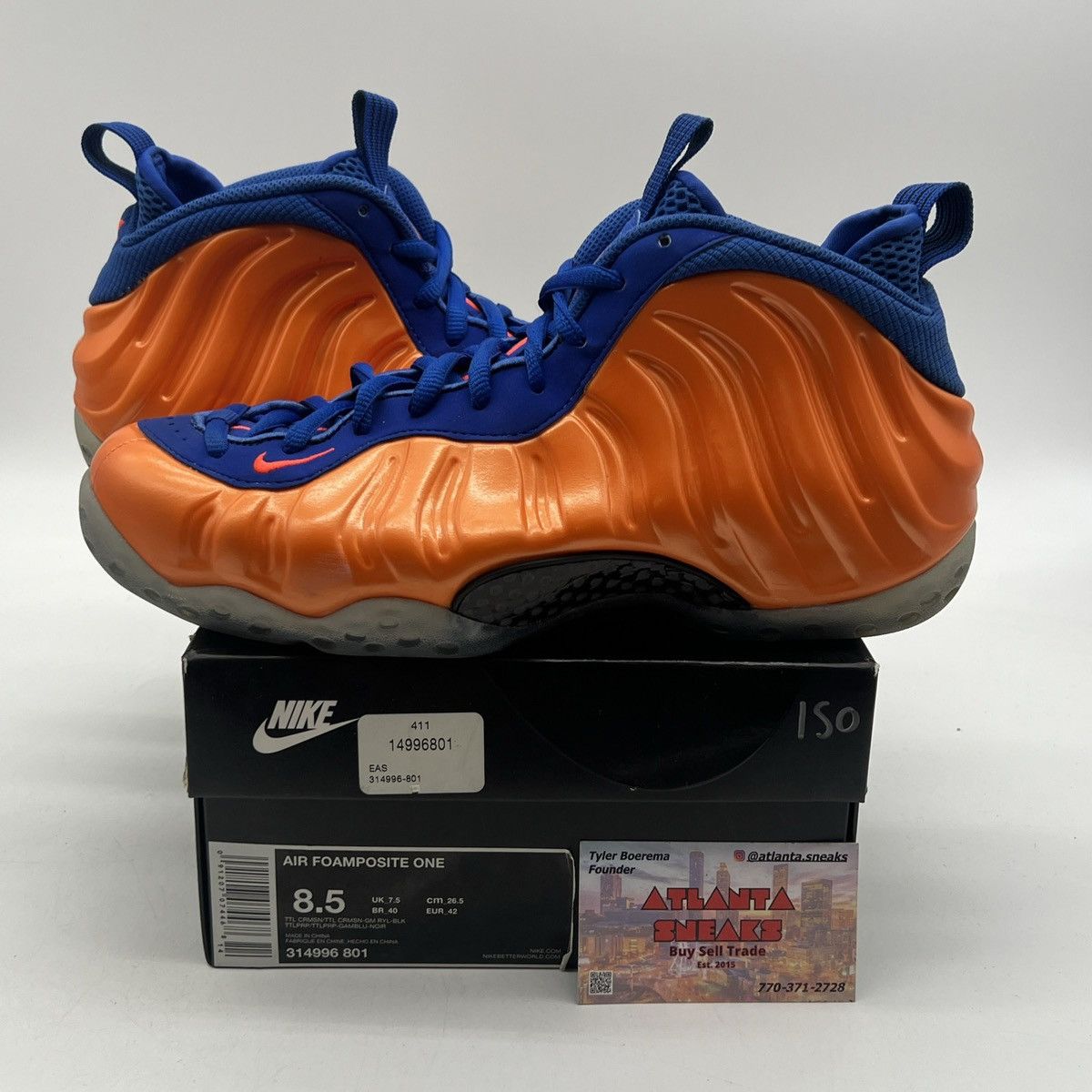 Nike Air Foamposite one Knicks Size US 8.5 / EU 41-42 - 1 Thumbnail
