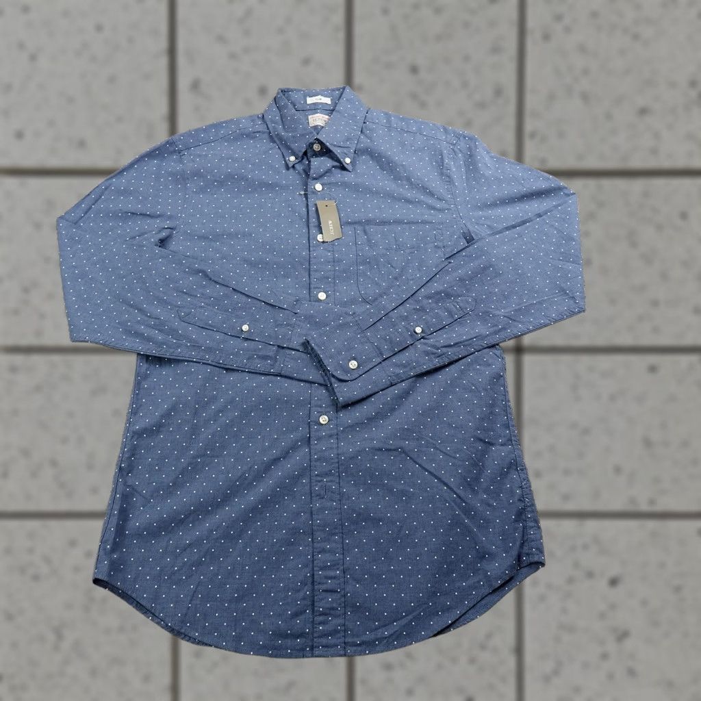 J.Crew J.CREW Shirt Slim Long Sleeve Button-Up Polka Dot Blue Mens S Size US S / EU 44-46 / 1 - 1 Thumbnail