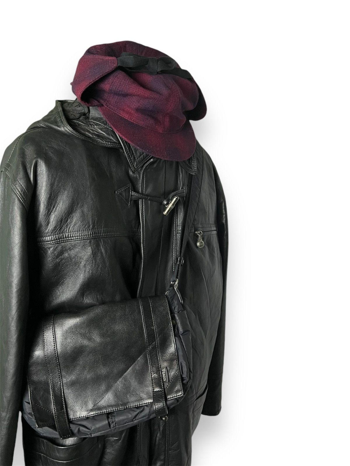 Y's × Yohji Yamamoto YOHJI YAMAMOTO LEATHER NYLON SLING BAG Size ONE SIZE - 1 Thumbnail