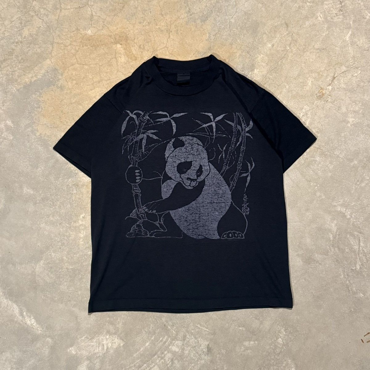 Vintage Vtg 1980s Faded Distressed Paper Thin Panda Tee ERD Grunge Size US M / EU 48-50 / 2 - 1 Thumbnail