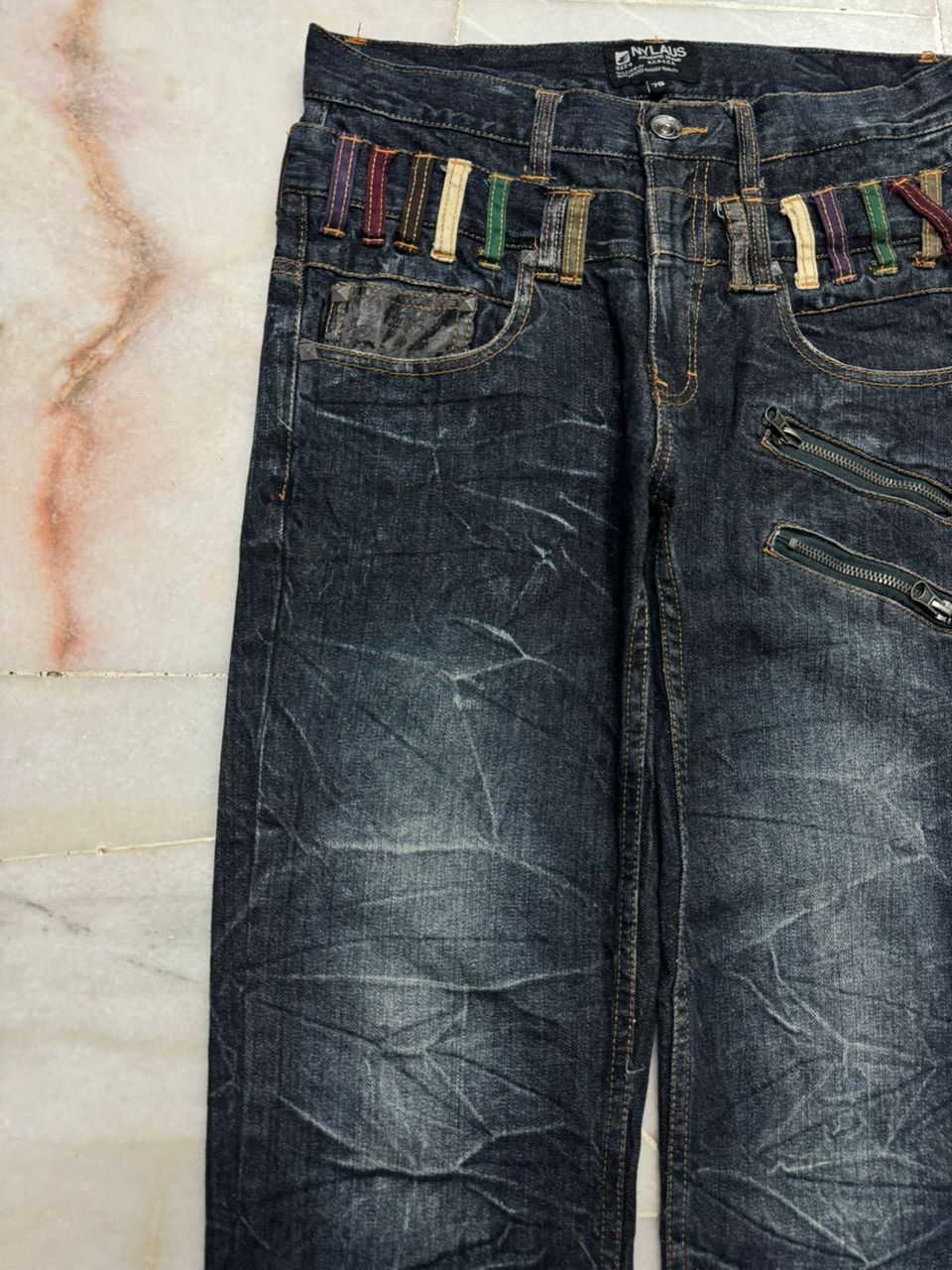 Undercover 💥Double Waist💥Insane Nylus Clawmark Zipper Style Dark Jeans Size US 29 - 4 Thumbnail