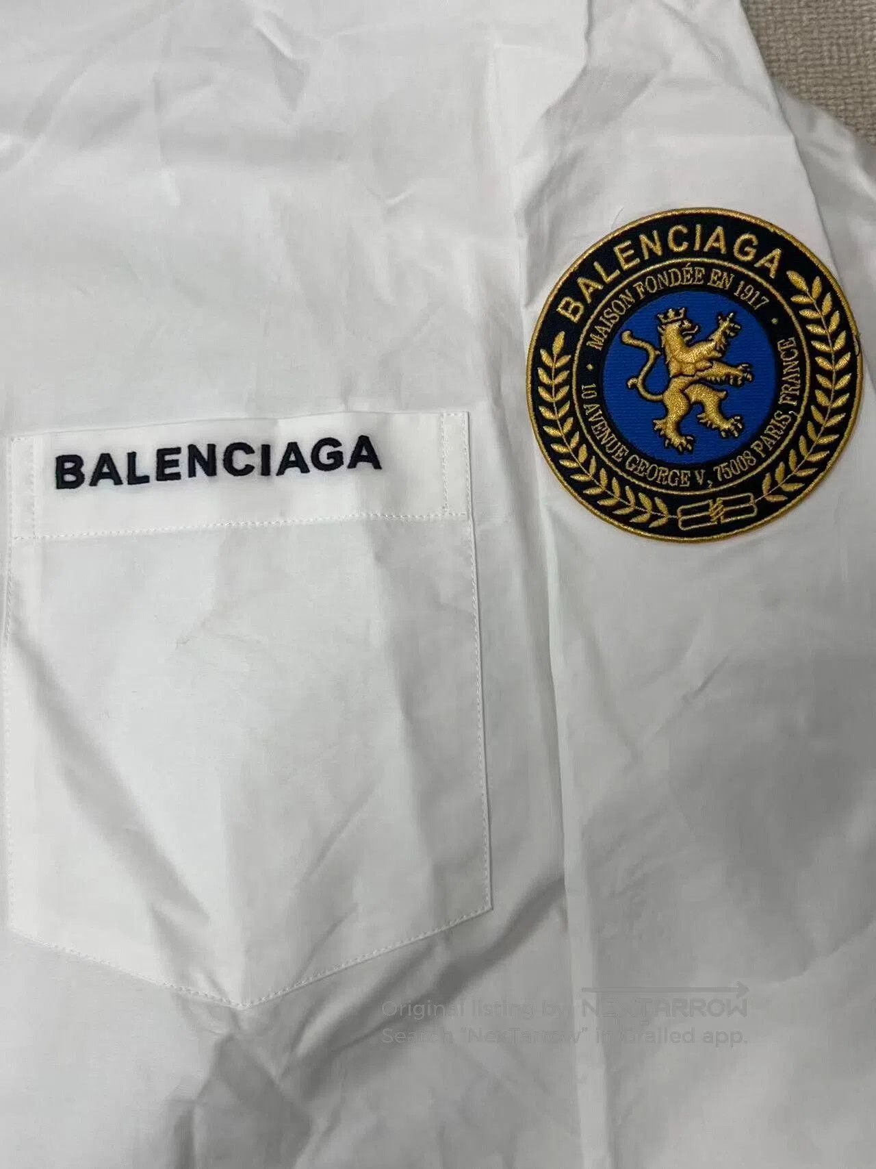 Balenciaga balenciaga logo loose long sleeve shirt. Size US M / EU 48-50 / 2 - 3 Thumbnail