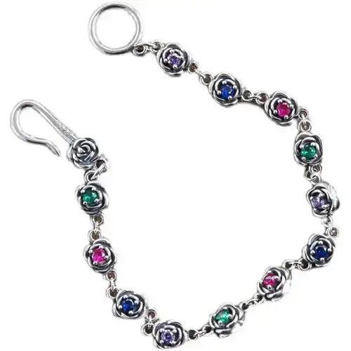 Jewelry Multicolor Flower Chain Bracelet Size ONE SIZE - 2 Thumbnail