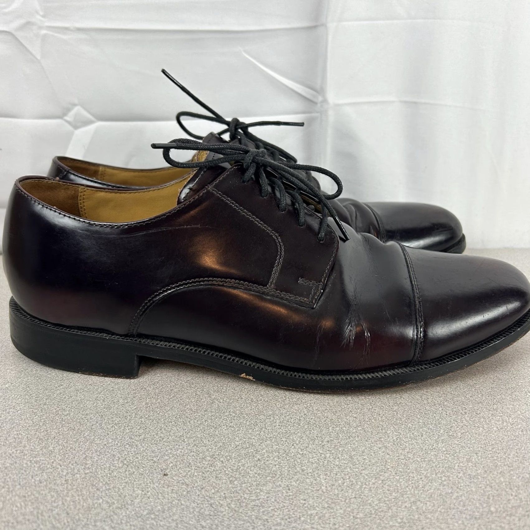 Cole Haan Shoes Mens Size 10M Brown Leather Cap Toe Oxford 