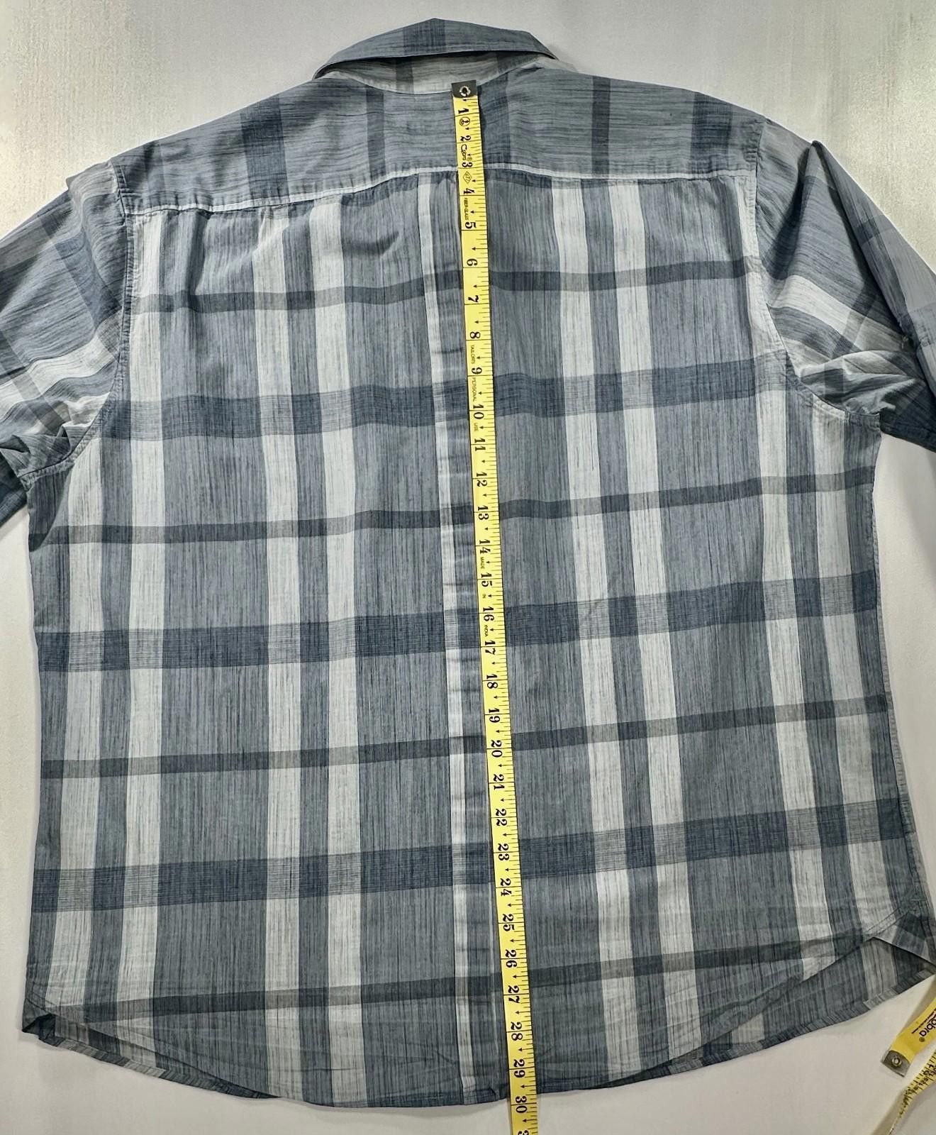 DKNY DKNY 100% Cotton Button Up Shirt Blue/Gray Mens 2XL Size US XXL / EU 58 / 5 - 3 Thumbnail