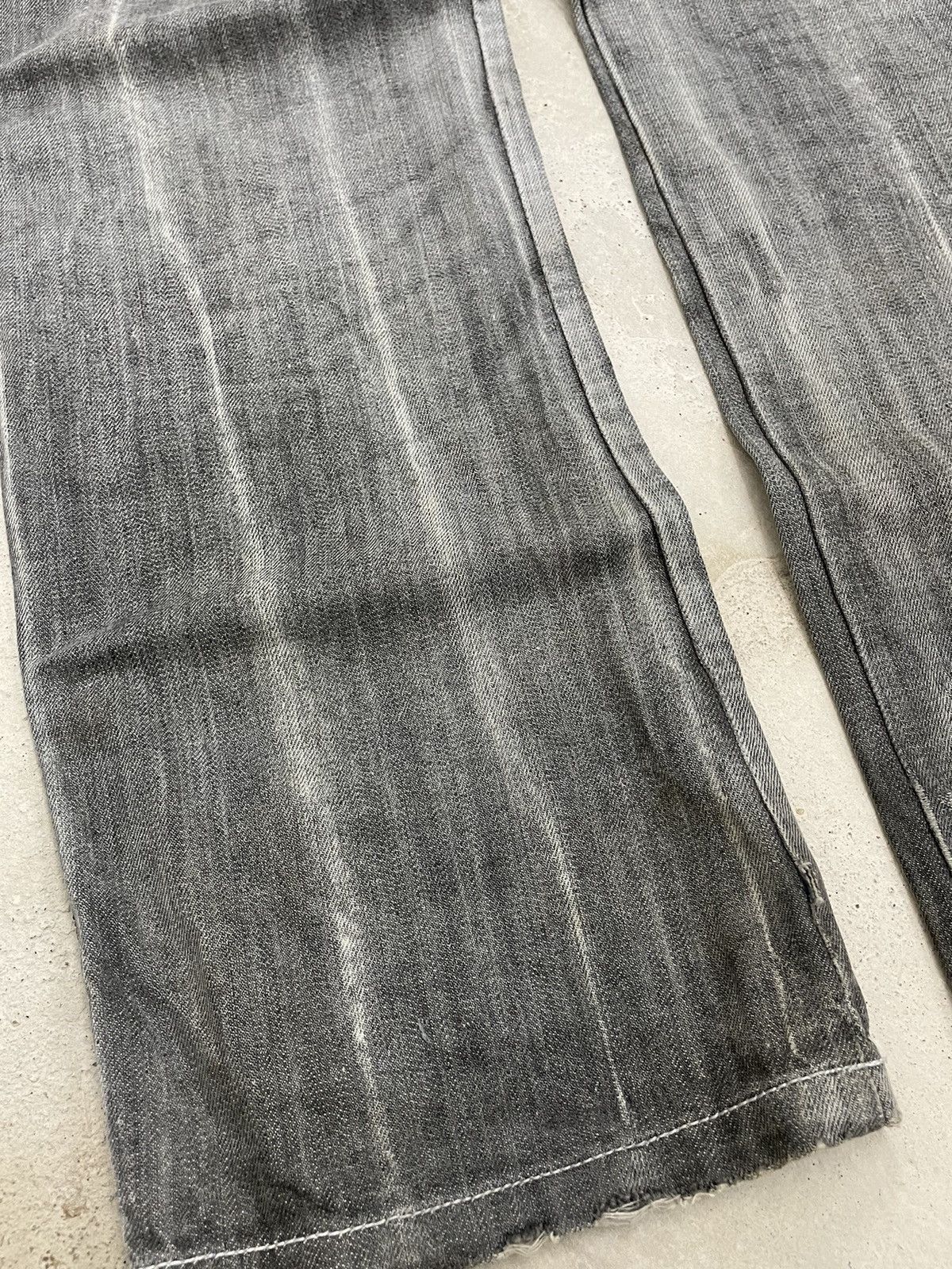 Japanese Brand TR2 Grey Bleach Whisker Semantic Design Denim Size US 30 / EU 46 - 17 Thumbnail