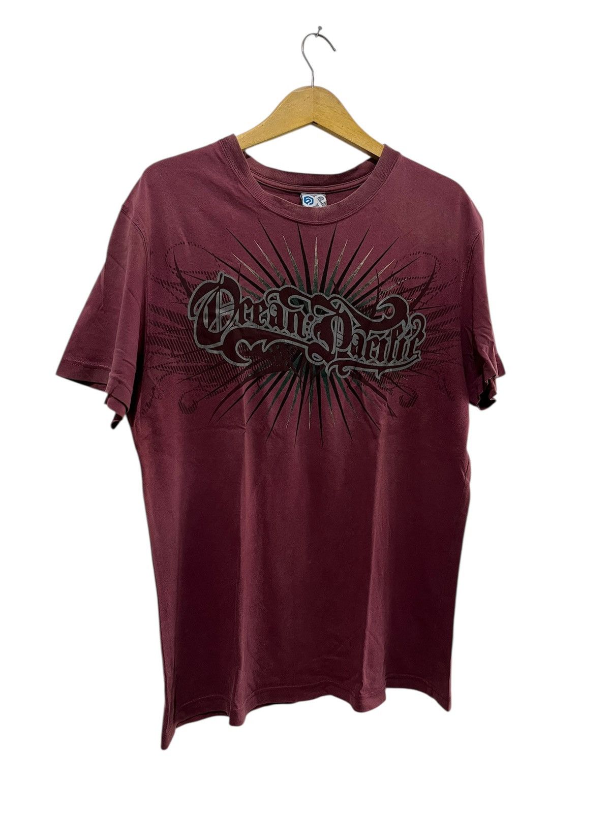 Ocean Pacific OP T-shirt Maron graphic Grunge Style Vintage Y2k Size US L / EU 52-54 / 3 - 1 Thumbnail
