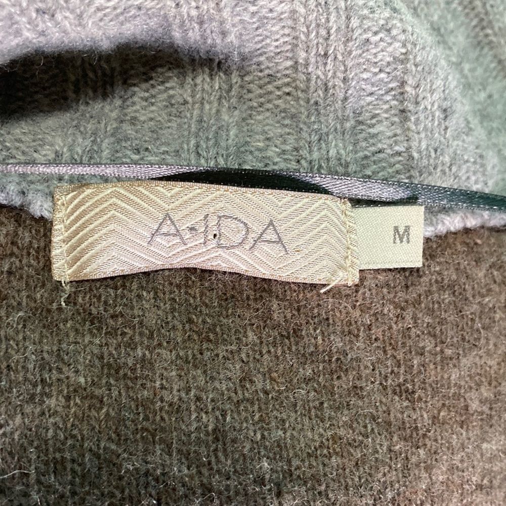 Other AIDA Womens Size M Gray Long Cardigan Sweater Wool Blend One Size M / US 6-8 / IT 42-44 - 3 Thumbnail