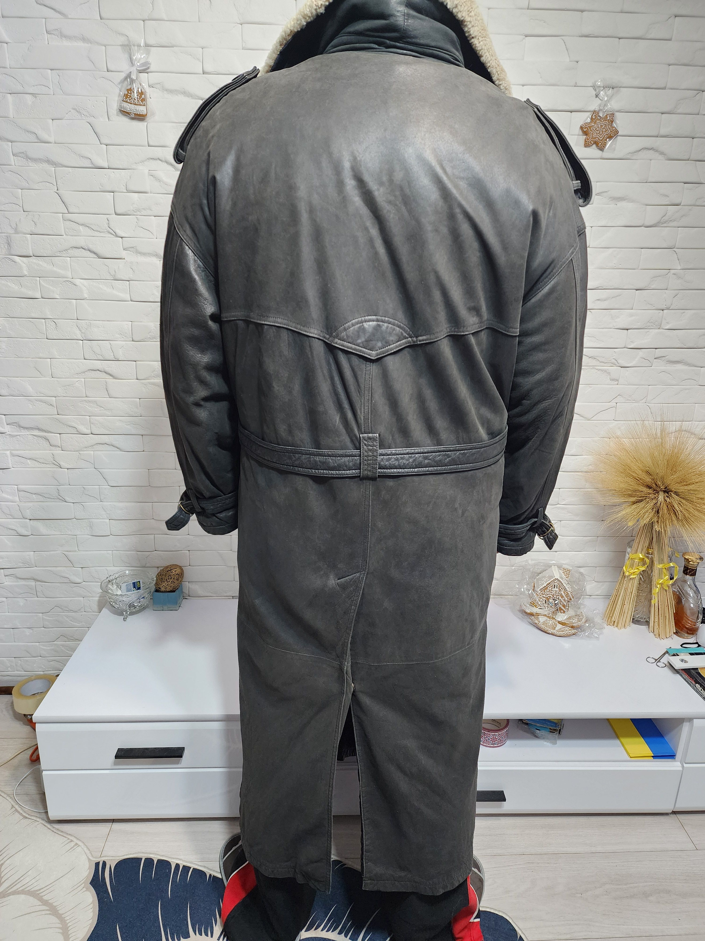 Uniqlo Men's Brown Leather Cardigan: Button Front Coat Size US L / EU 52-54 / 3 - 3 Thumbnail