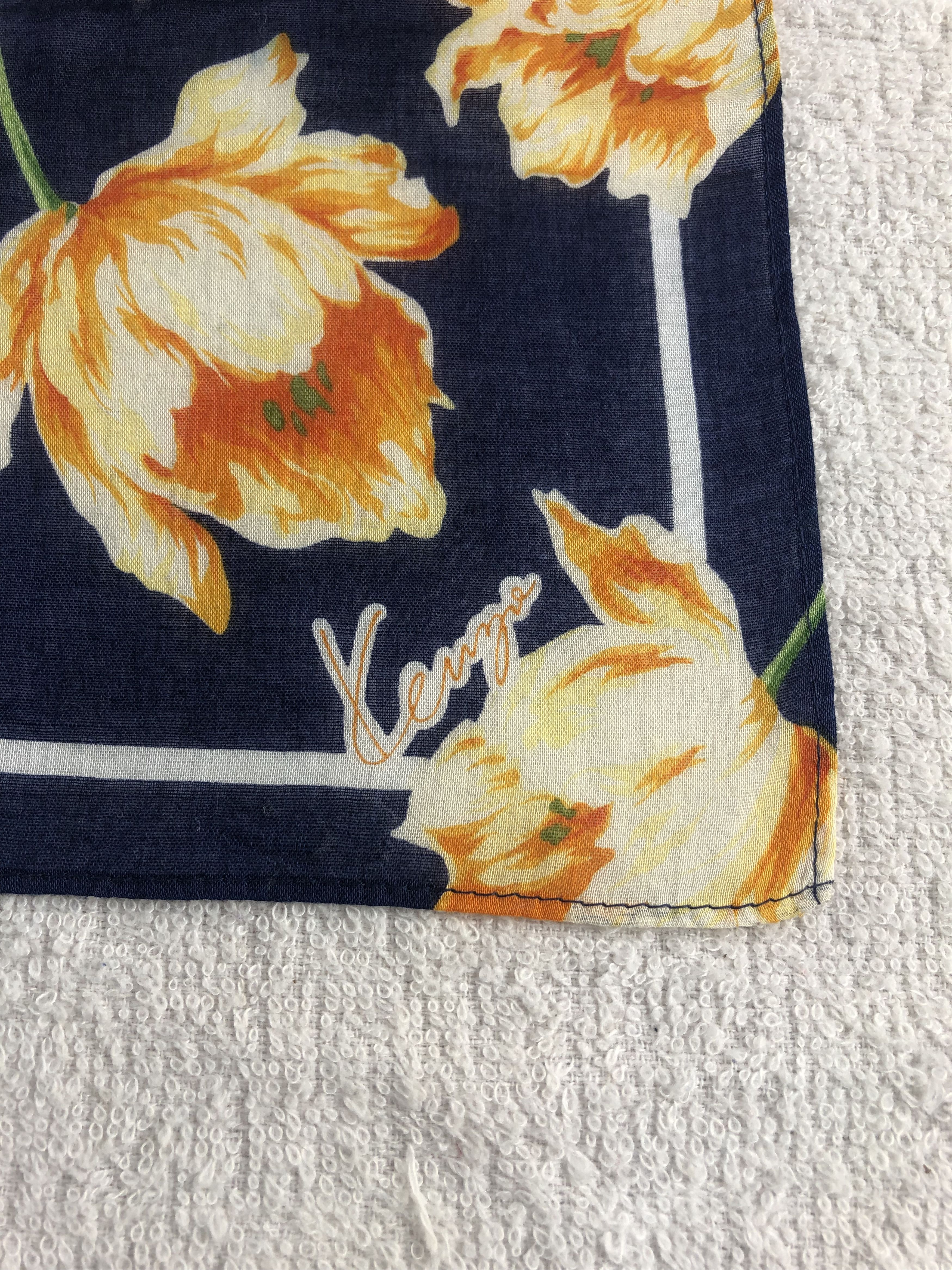 Kenzo Kenzo Floral Handkerchief / Bandana / Neckerchief C065 Size ONE SIZE - 5 Thumbnail