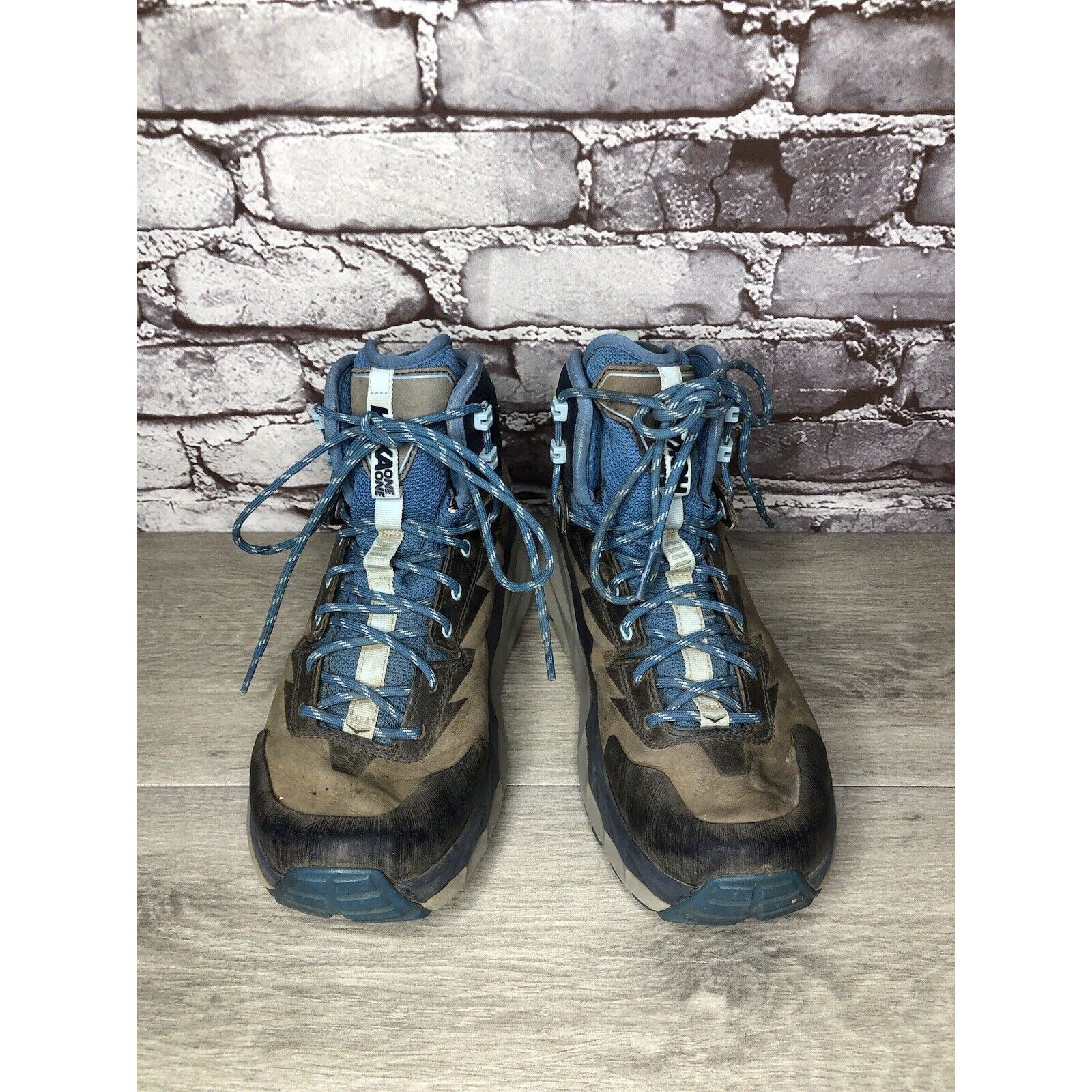 Hoka Men's Hoka One One Kaha GTX Gore-Tex Blue & Gray Mid Hiking Size US 8 / IT 38 - 4 Thumbnail