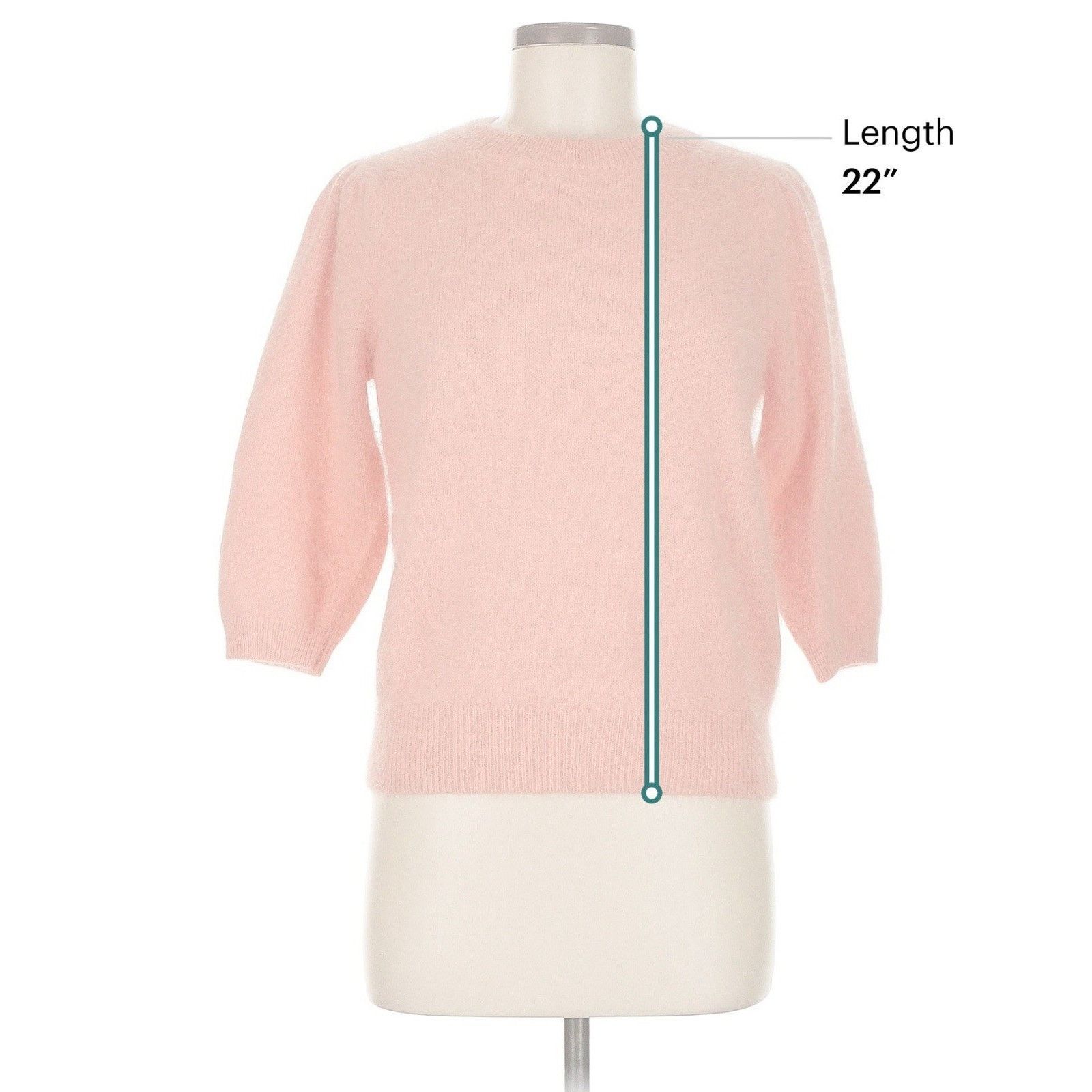 Sezane petite mendigote angora Pink 3/4 Sleeve Open Back Sweater M Size M / US 6-8 / IT 42-44 - 3 Thumbnail