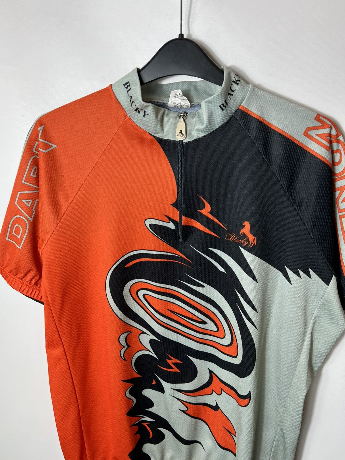 Vintage Vintage 90s Blacky Switzerland Dark Zone Velo Cycle Jersey Size US XXL / EU 58 / 5 - 2 Thumbnail