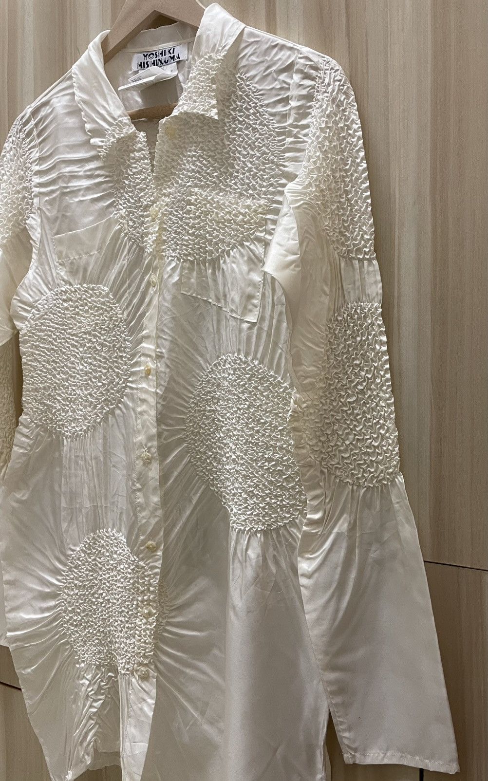 Japanese Brand Yoshiki Hishinuma Textured Pleated Avant Garde Blouse Shirt Size S / US 4 / IT 40 - 4 Thumbnail