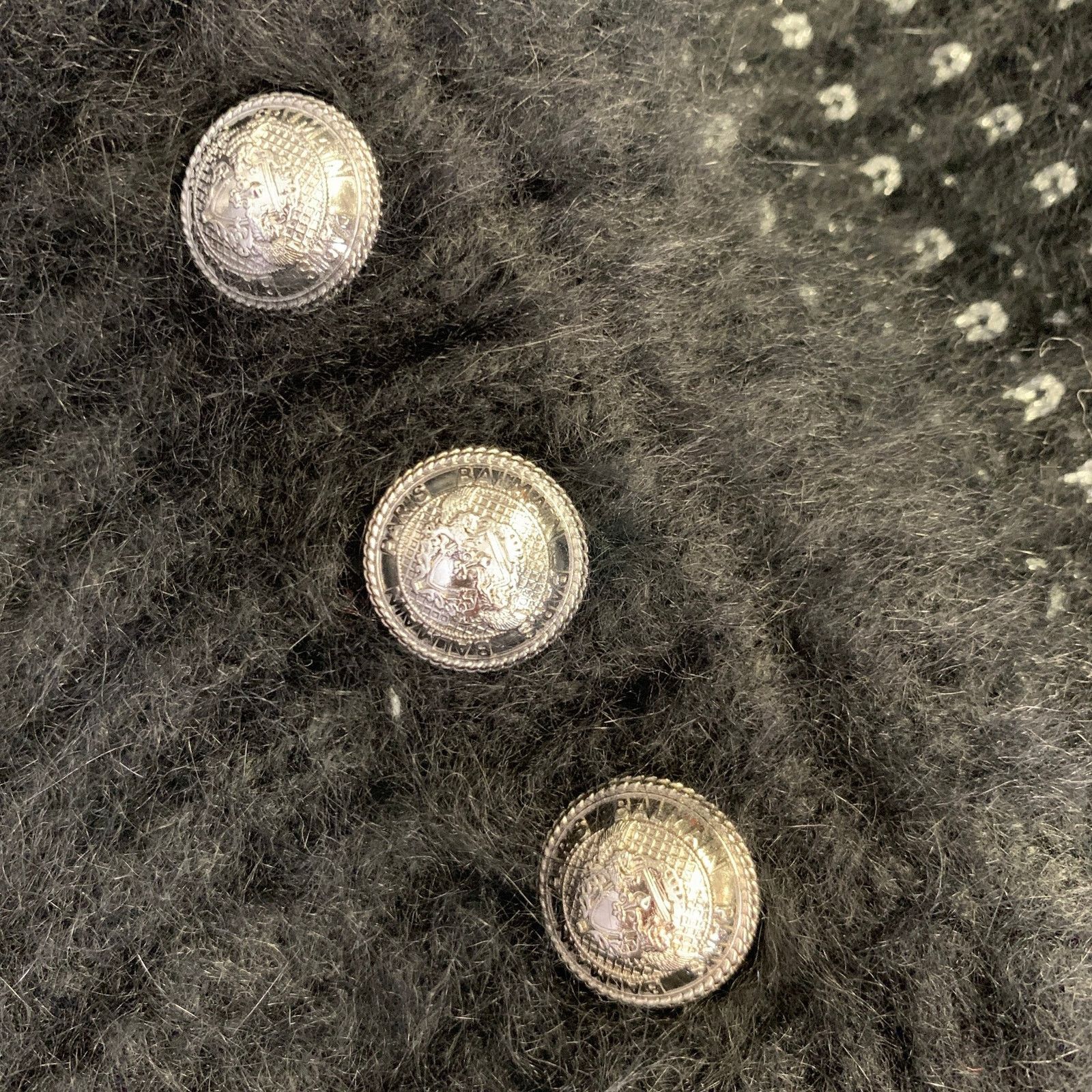 Balmain BALMAIN Size 6 Black Silver Angora Woven Pull On Sweater Size M / US 6-8 / IT 42-44 - 5 Thumbnail
