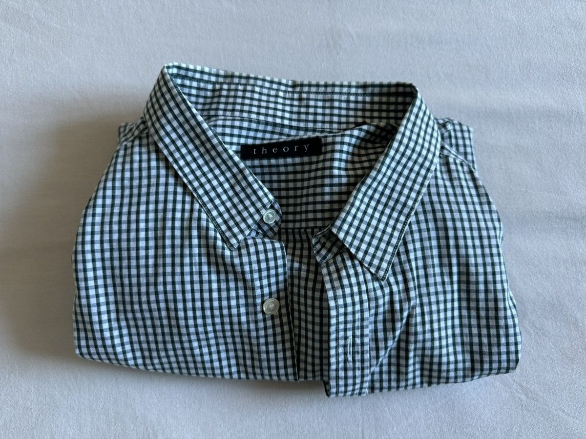 Theory Theory XL plaid black white classic long sleeve button shirt Size US XL / EU 56 / 4 - 7 Thumbnail