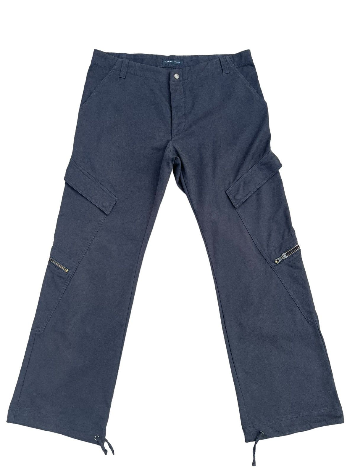 Vintage Vintage MASSIMO REBECCHI Sun Fade Flare Cargo Trouser Pant Size US 36 / EU 52 - 1 Thumbnail