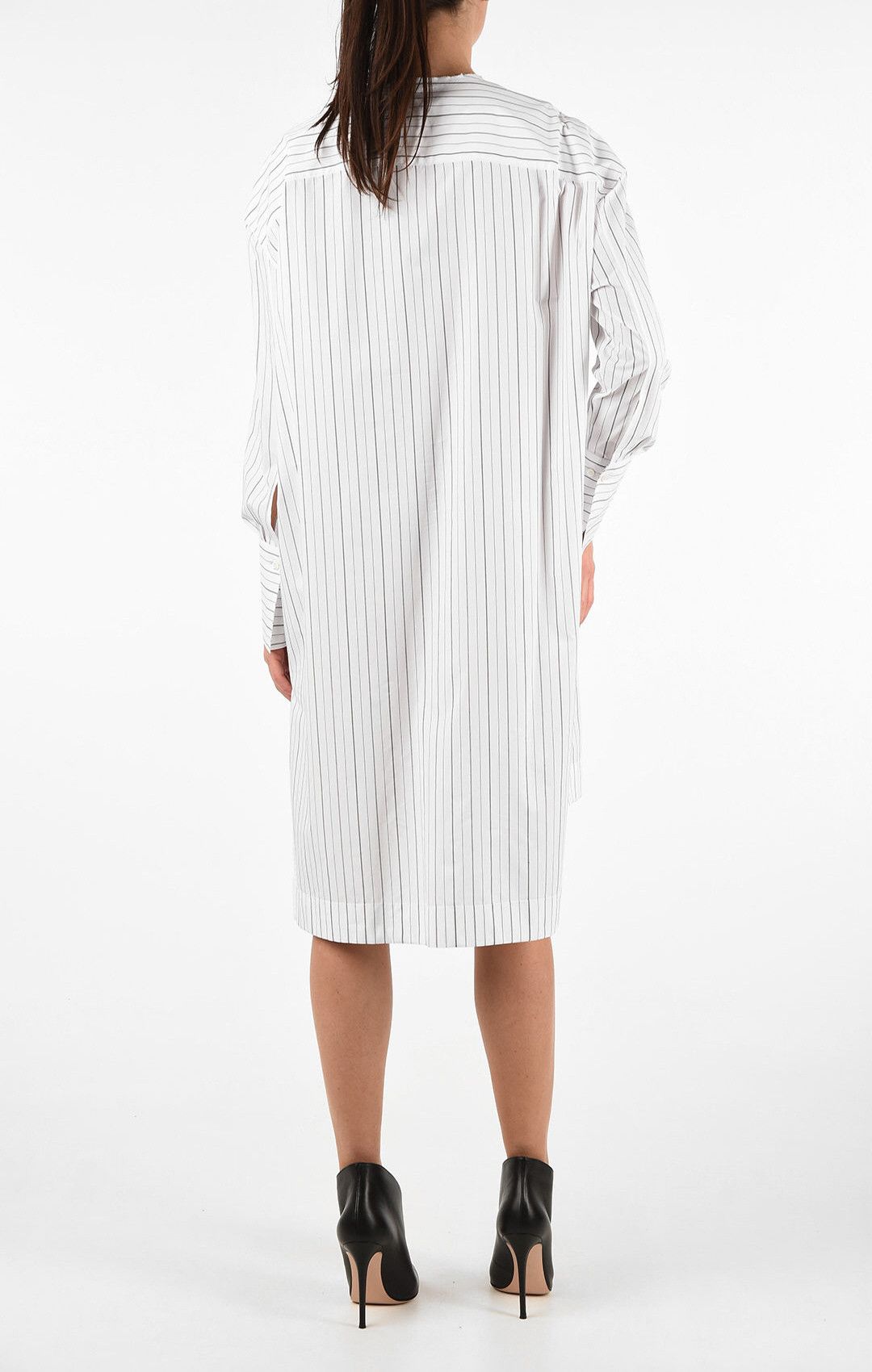 Neil Barrett NEIL BARRETT STRIPED MEN'S LOOSE FIT ASYMMETRIC DRESS Size S / US 4 / IT 40 - 10 Thumbnail