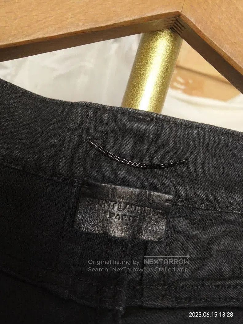 Saint Laurent Paris SLP 2016 Black Distressed Denim Jeans. Size US 33 - 7 Thumbnail